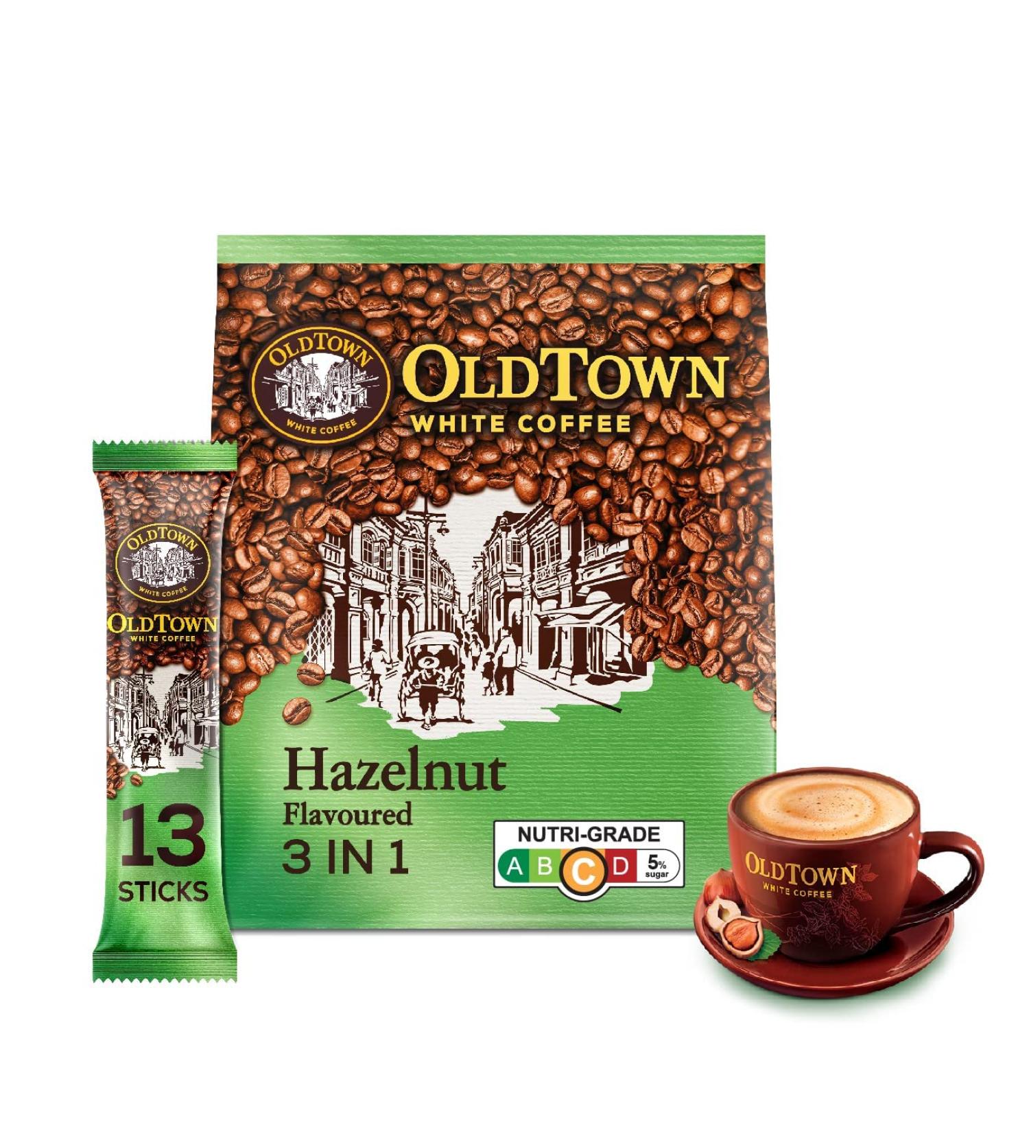 Old Town White Coffee 3 in 1 Hazelnut 15 Sachets Net WT 600g - Buy Online on SooperMarket.com