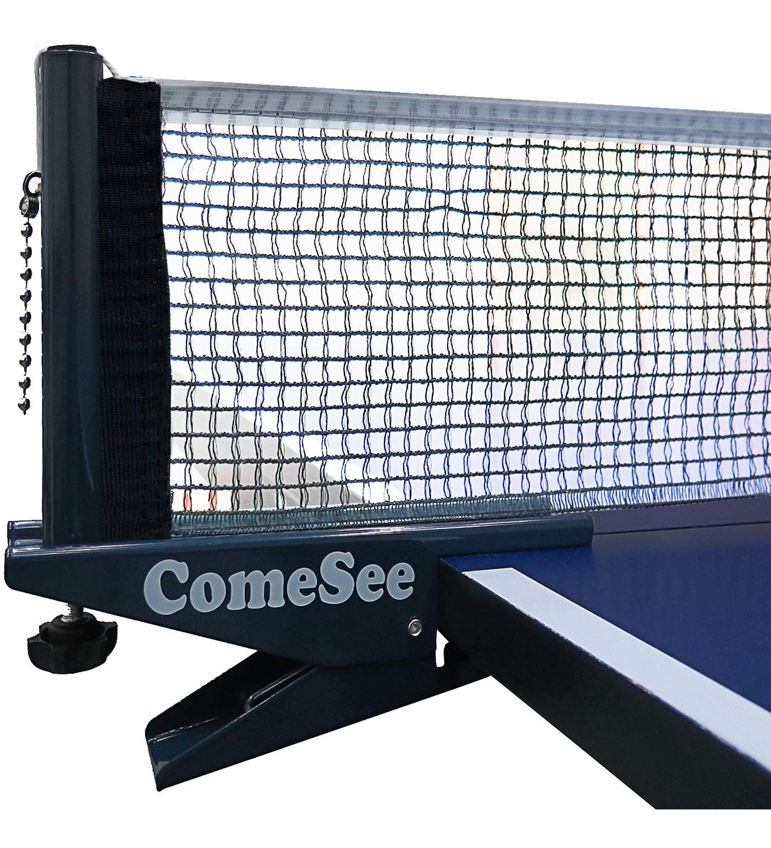 Professional Spring Activated Ping Pong Net Set with Clamp - Navy | Tension Adjustable for Easy Table Tennis Setup - Buy Online on SooperMarket.com