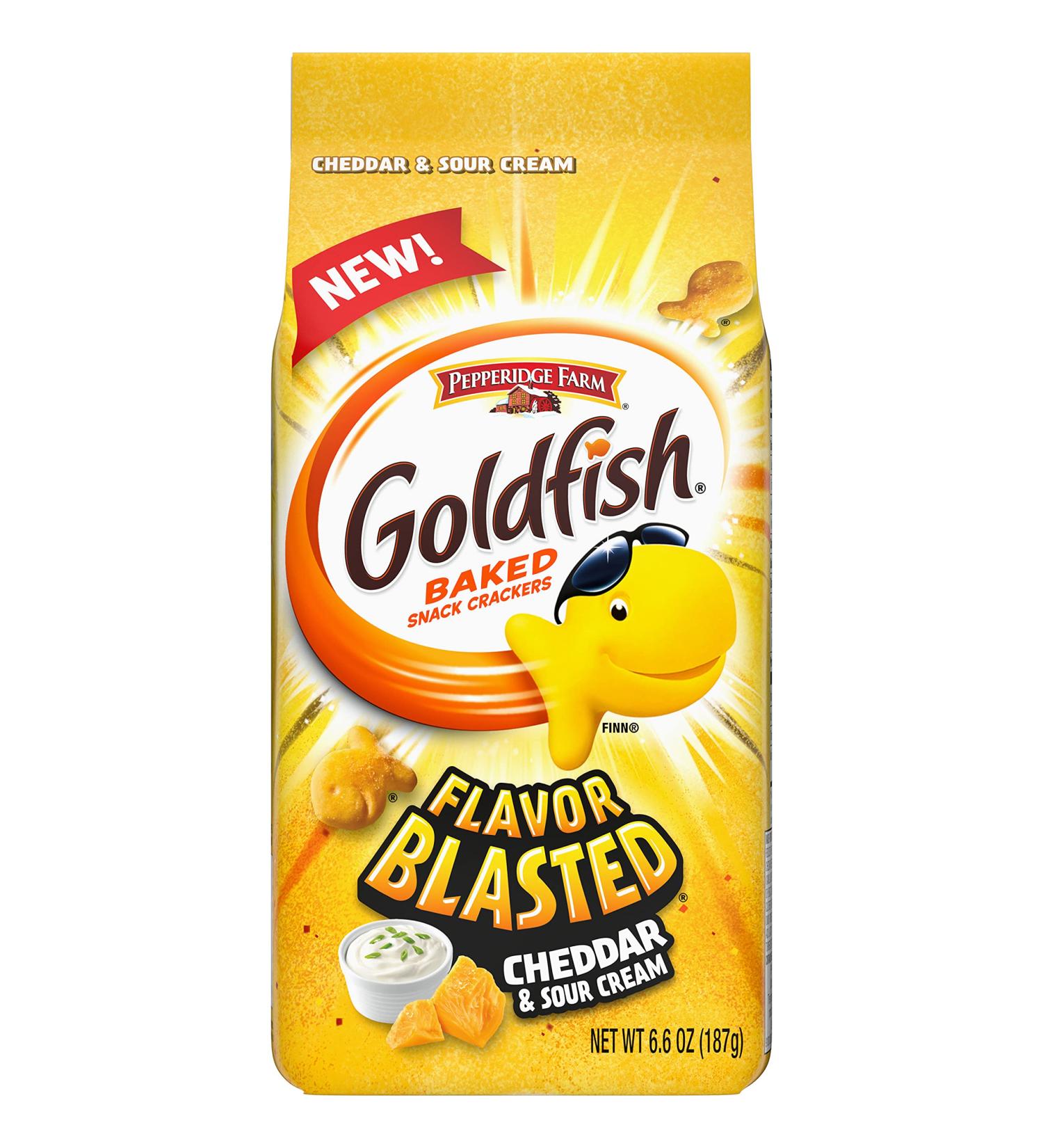 Pepperidge Farm Goldfish Flavor Blasted Cheddar & Sour Cream Crackers 6.6 oz Bag - Buy Online on SooperMarket.com