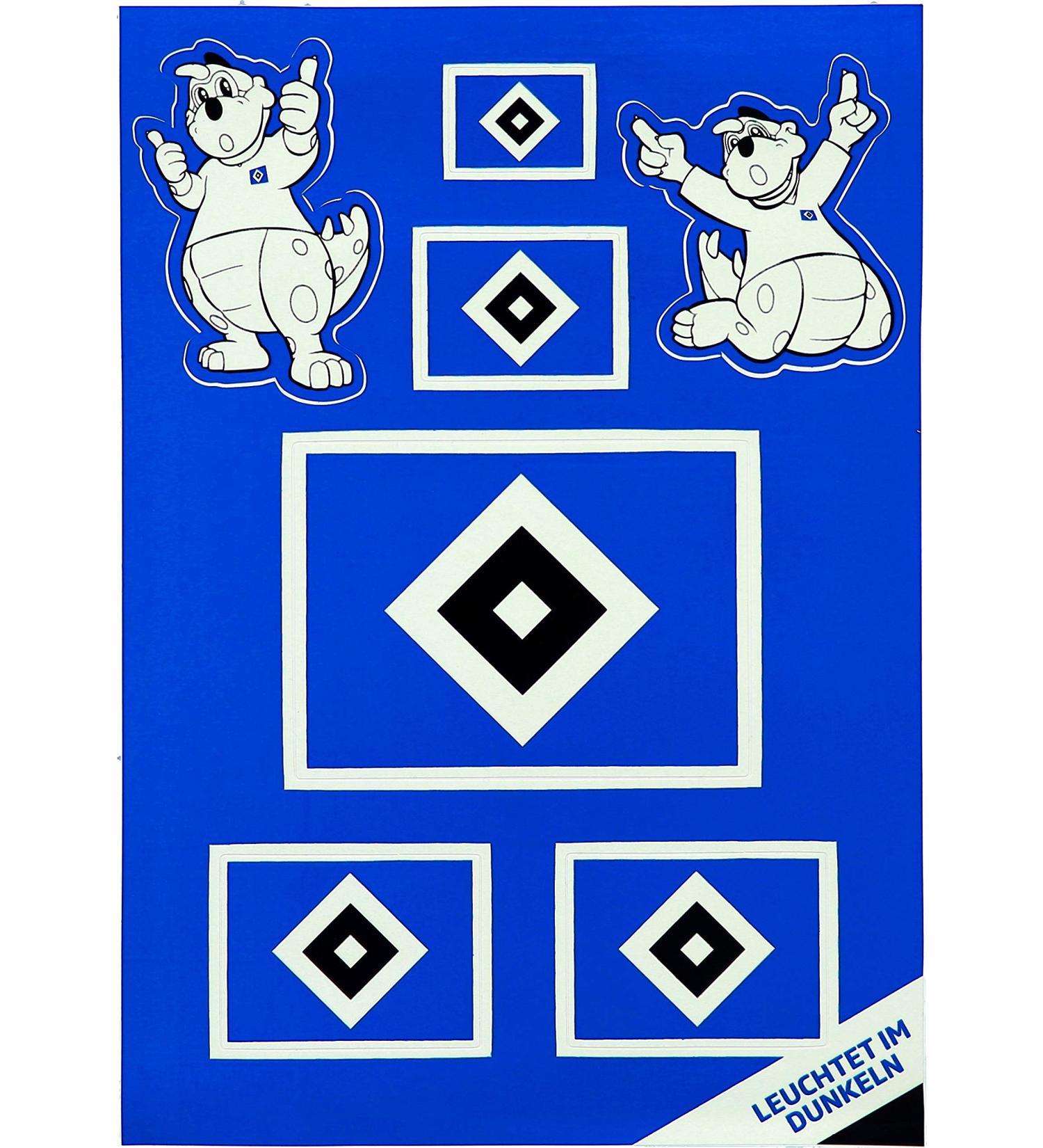Hamburger SV HSV Sticker Set Glow in the Dark