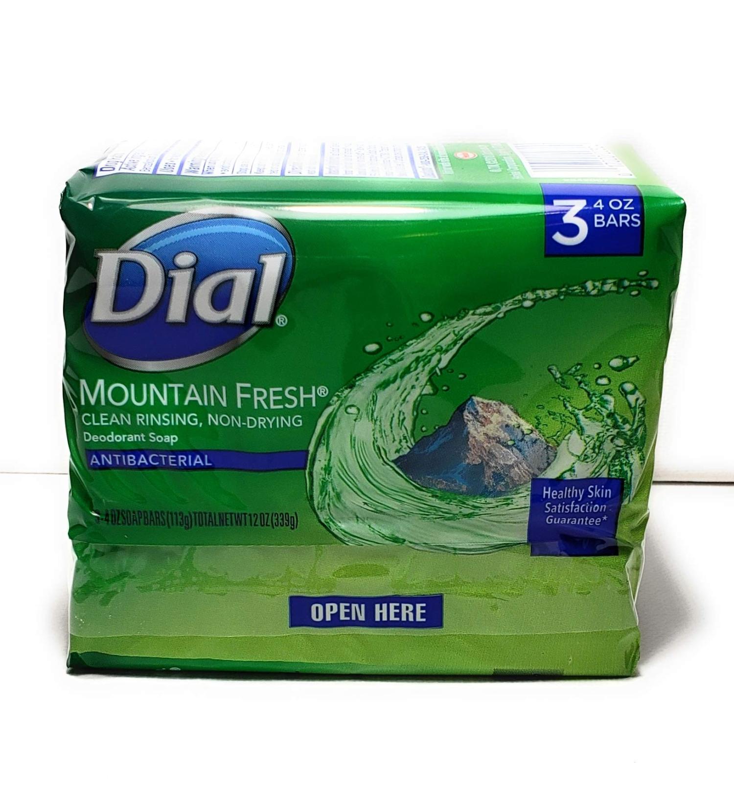 Buy Dial Mountain Fresh Antibacterial Deodorant Soap - 4 oz (Pack of 3) | International Shipping Available - Buy Online on SooperMarket.com