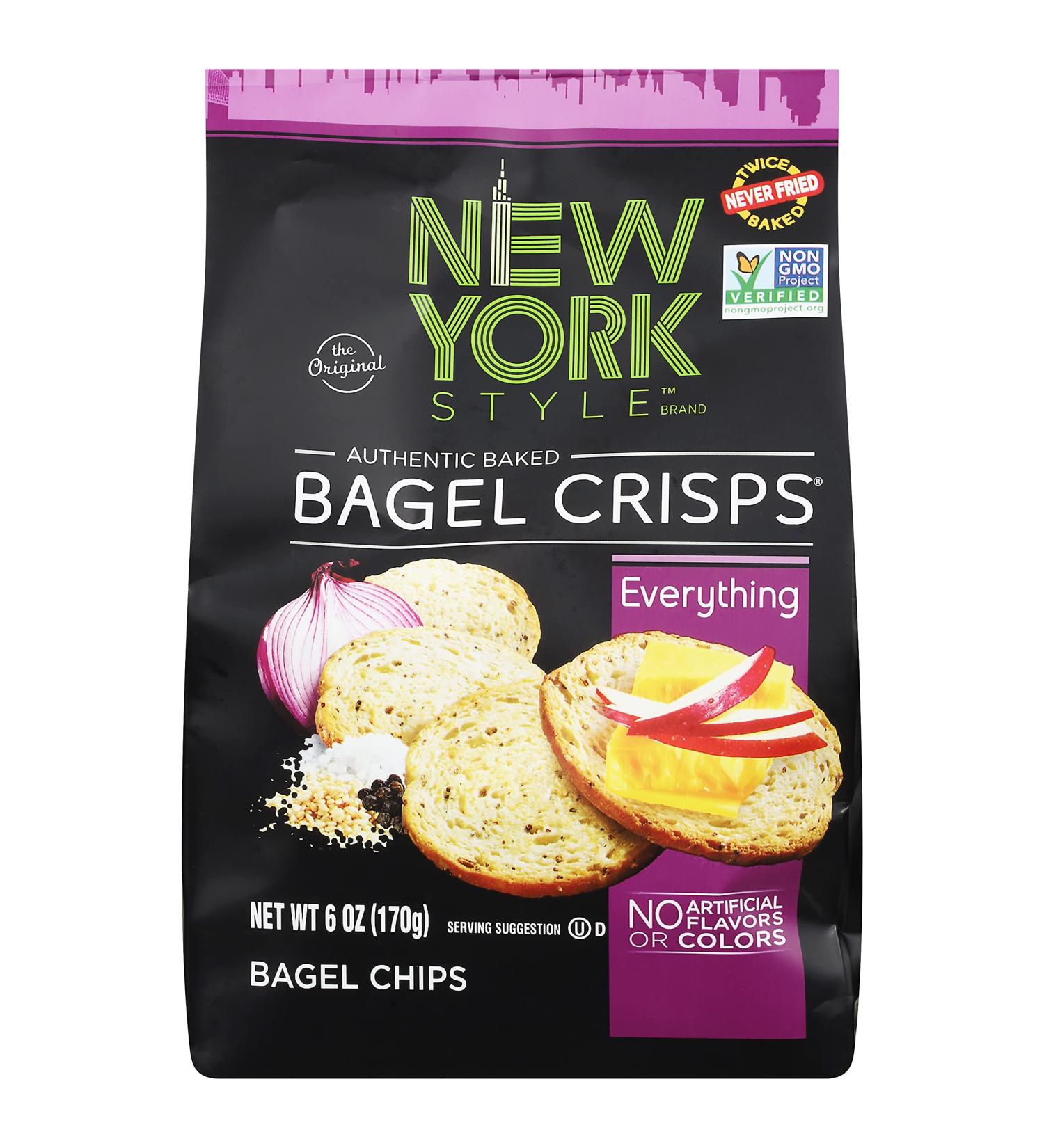 New York Style Bagel Crisps Everything - 6 oz | Delicious Snack Option - Buy Online on SooperMarket.com