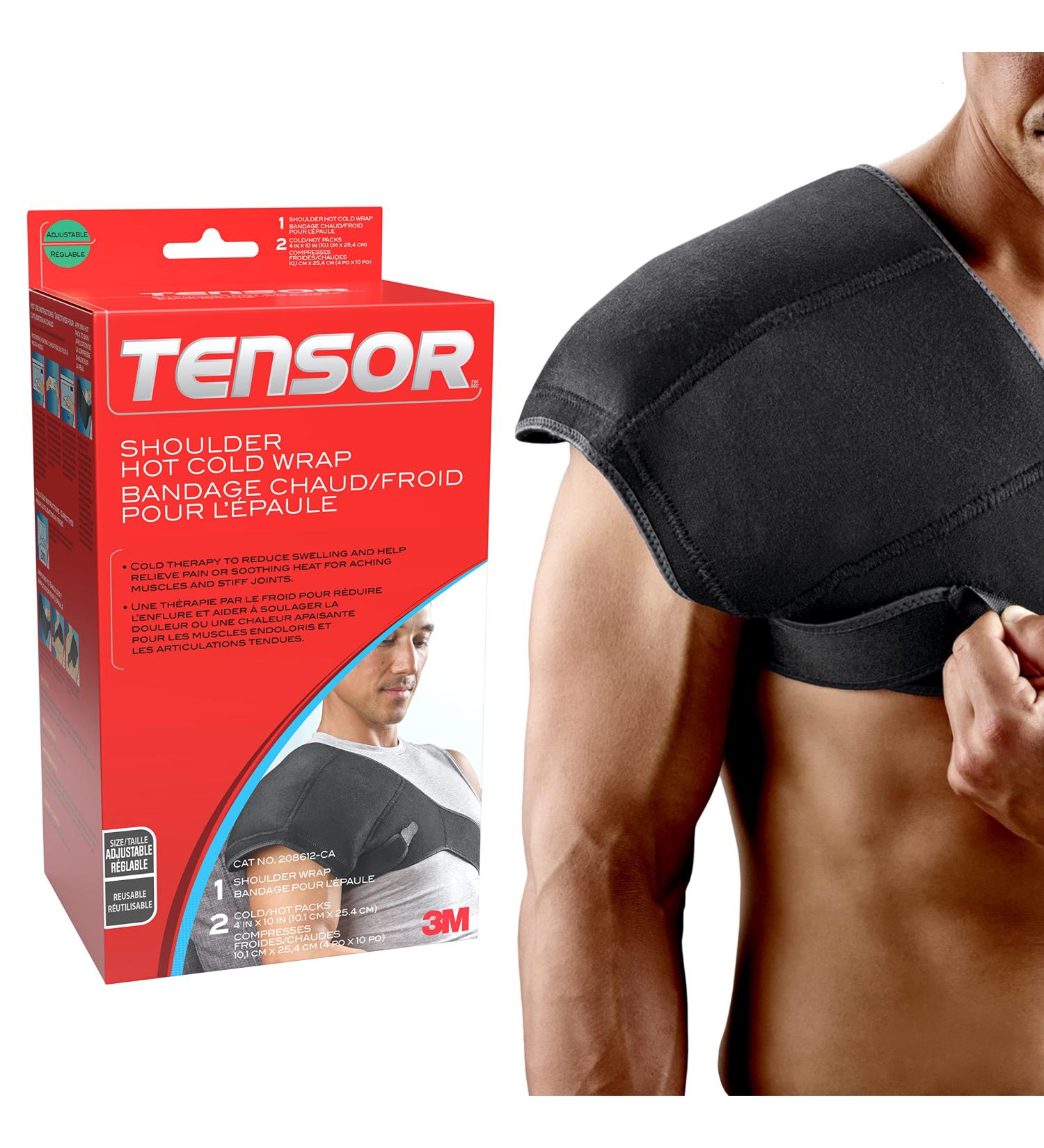 Tensor Shoulder Hot Cold Wrap 208612-CA Adjustable 1 Wrap 2 Gel Packs Black Compress + Wrap - Buy Online on SooperMarket.com