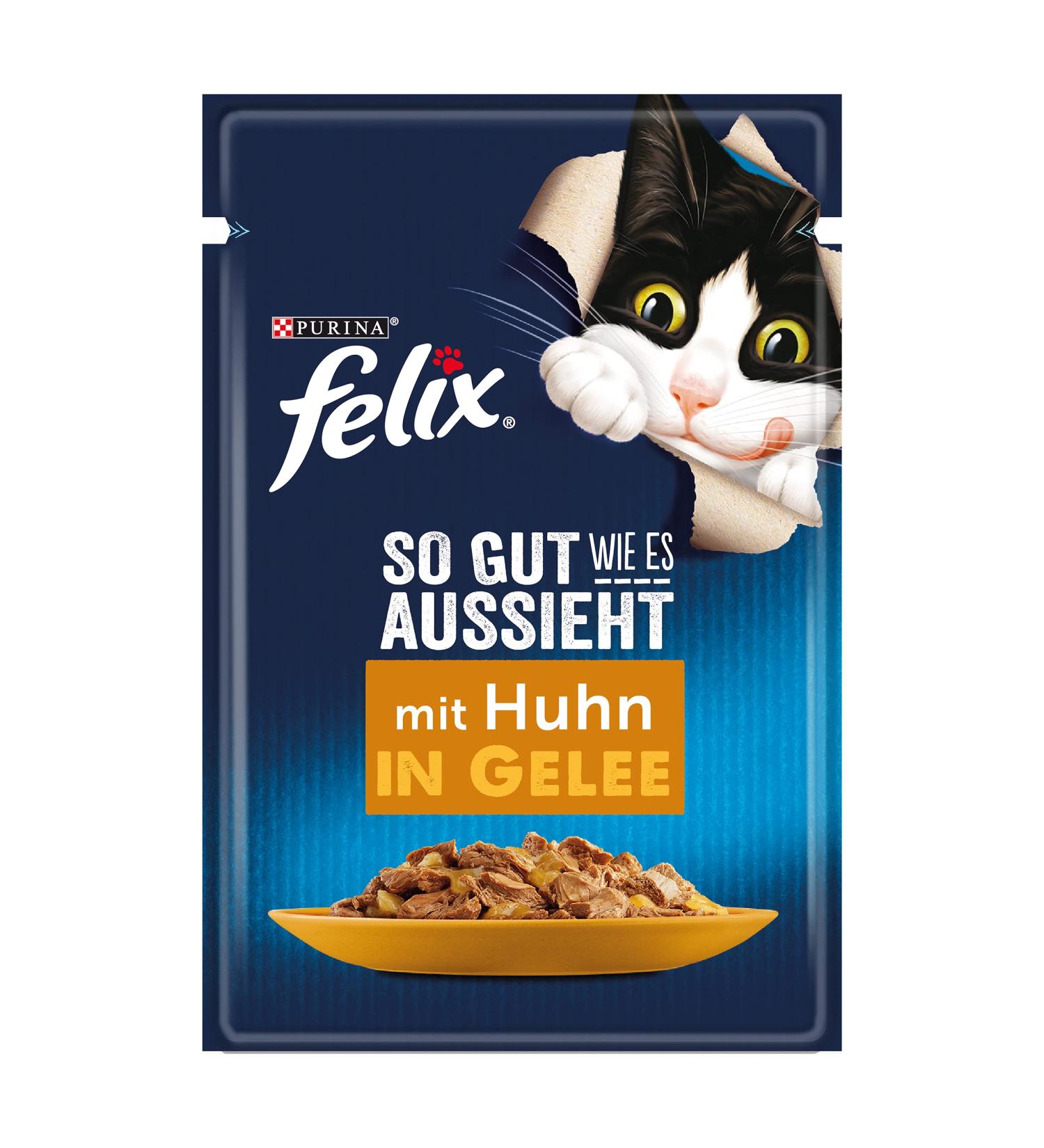 Buy FELIX As Good As It Looks Wet Cat Food in Jelly with Chicken - 26 Pack (2.21kg) | Premium International Shipping - Buy Online on SooperMarket.com