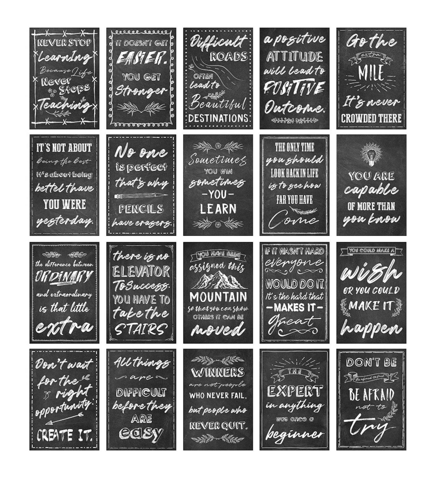 Youding Motivational Quotation Posters 20 Inspiring Growth Mindset Prints for Home Office & School Wall Art - Buy Online on SooperMarket.com