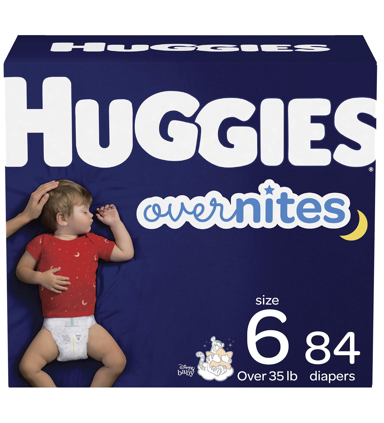 Huggies Overnites Nighttime Baby Diapers Size 6 84 Ct Size 6 (84 Count) Large Pack - Buy Online on SooperMarket.com