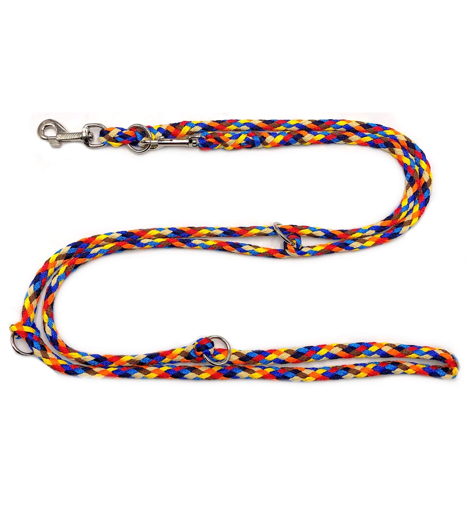 Dog leash Double Leash Practice line for medium dogs up to 45 kg over 39 colors very stable (2.80 m navajo) 2.80 m 8 colored navajo