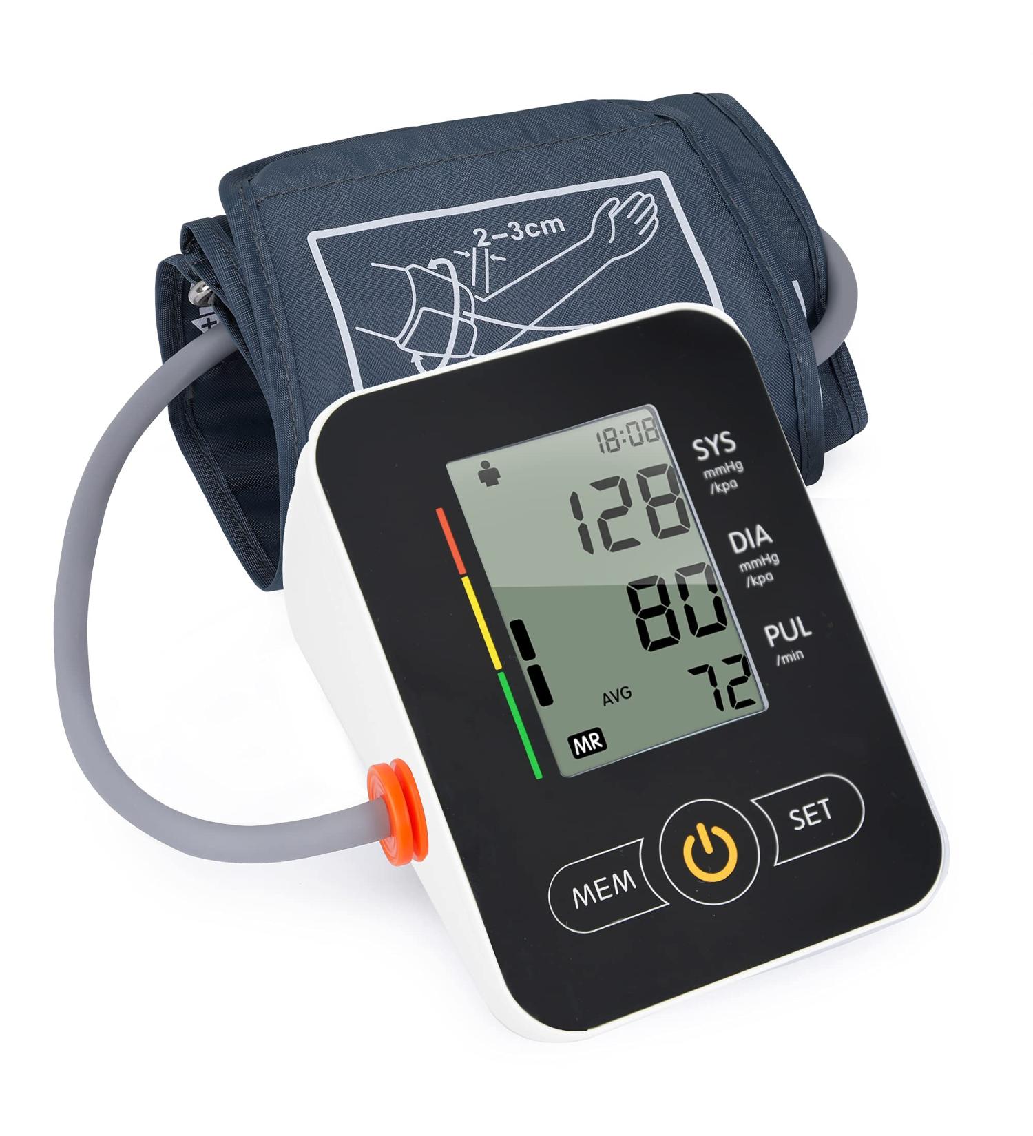 Maguja Automatic Arm Blood Pressure Monitor - Wide Range Band, Large Cuff, LCD Display - Home Use Black - Buy Online on SooperMarket.com