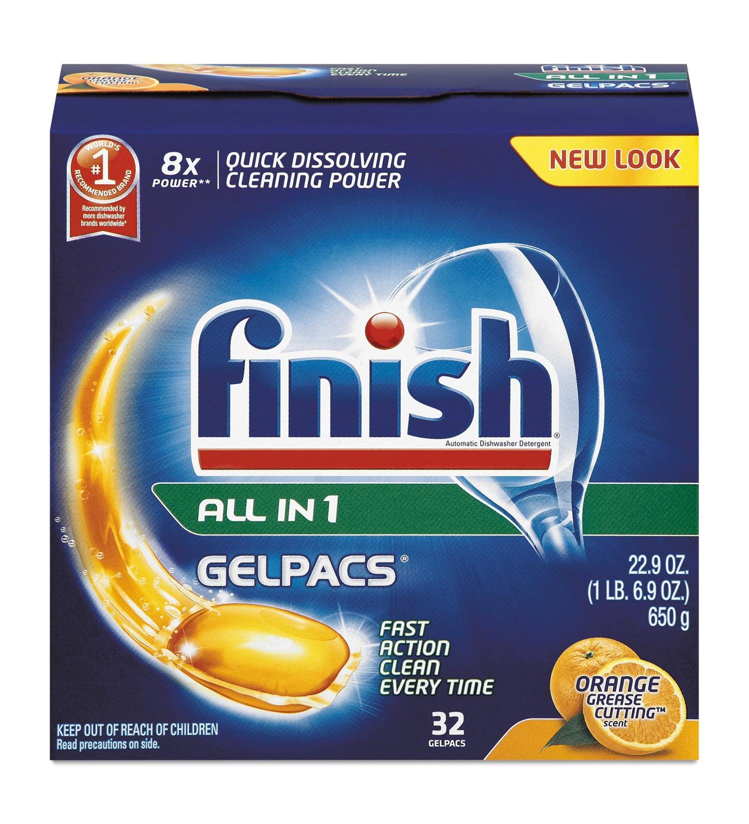 Reckitt Benckiser Dish Detergent Finish Orange 1.3oz 32/BX Orange
