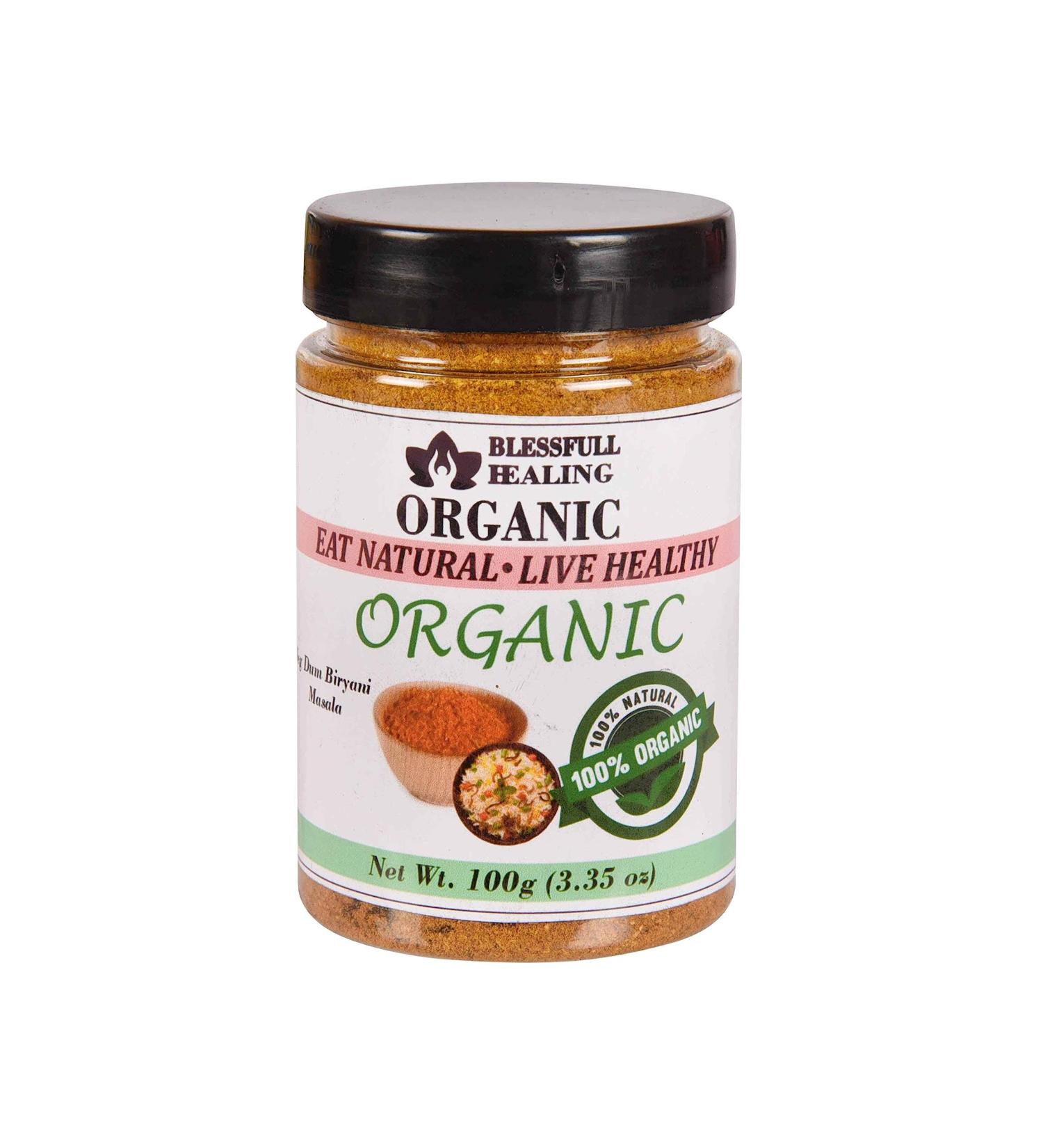 Blessfull Healing Organic Veg Dum Biryani Masala 100 Gram Airtight Container (Packing May Vary) 100 Gram 3.35 oz - Buy Online on SooperMarket.com