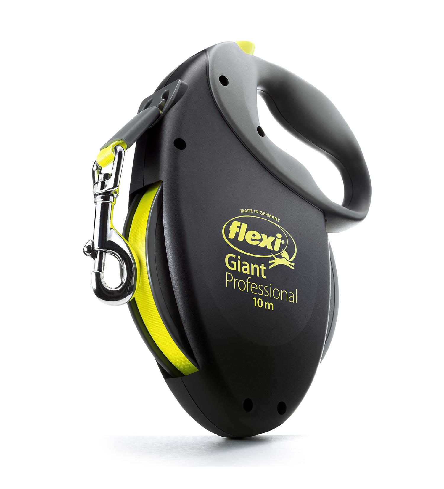 Buy Flexi Giant Professional L Dog Leash 10m - For Dogs Up to 50kg | Black/Neon Yellow - International Shipping Available - Buy Online on SooperMarket.com