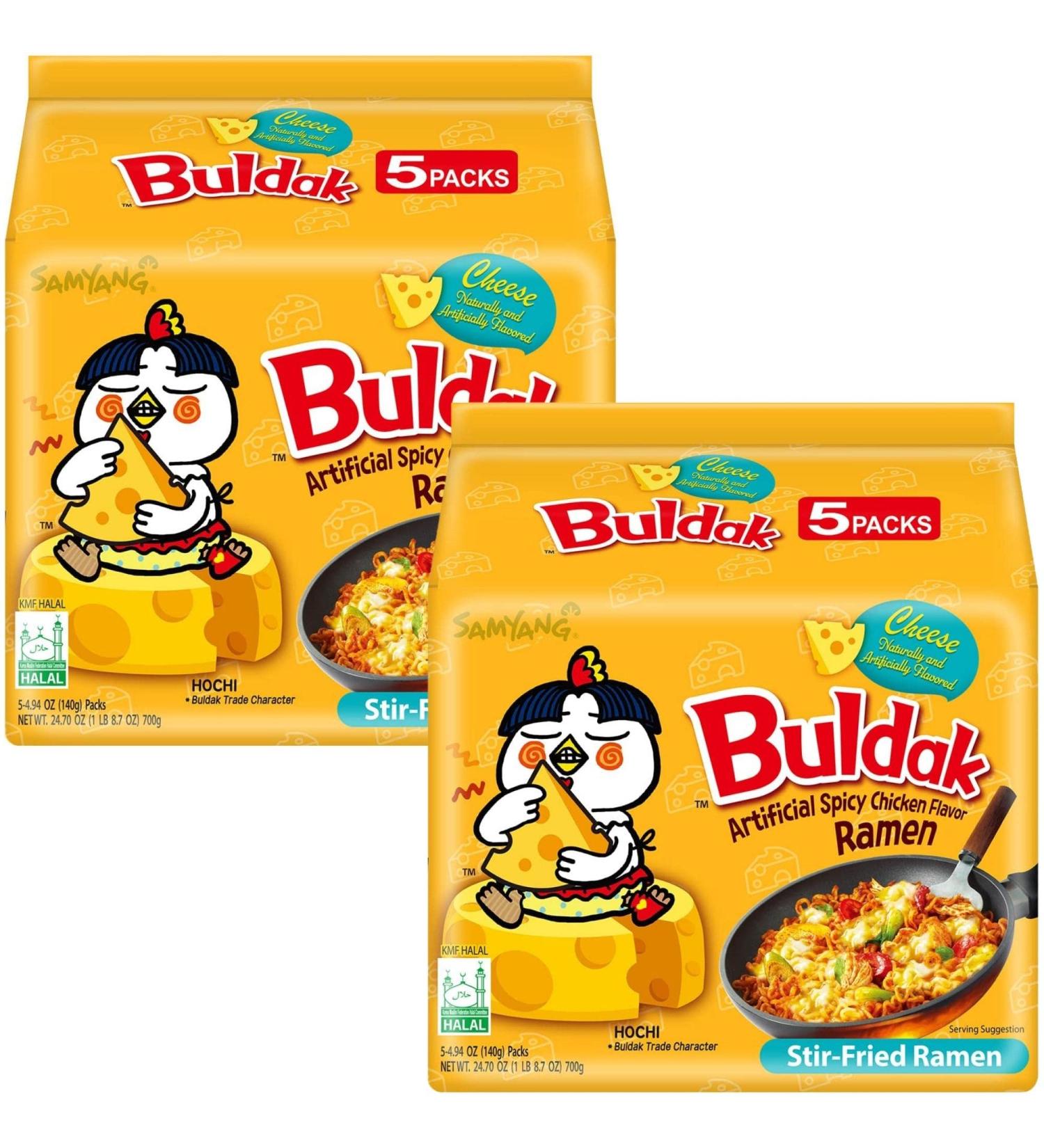 Samyang Hot Chicken Flavour Buldak Noodles Cheese 140g (Pack of 10) - Buy Online on SooperMarket.com