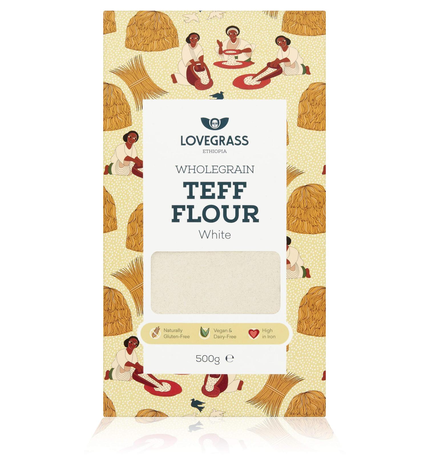Lovegrass Habesha White Teff Flour - 500g | Gluten, Vegan, Dairy-Free - Buy Online on SooperMarket.com