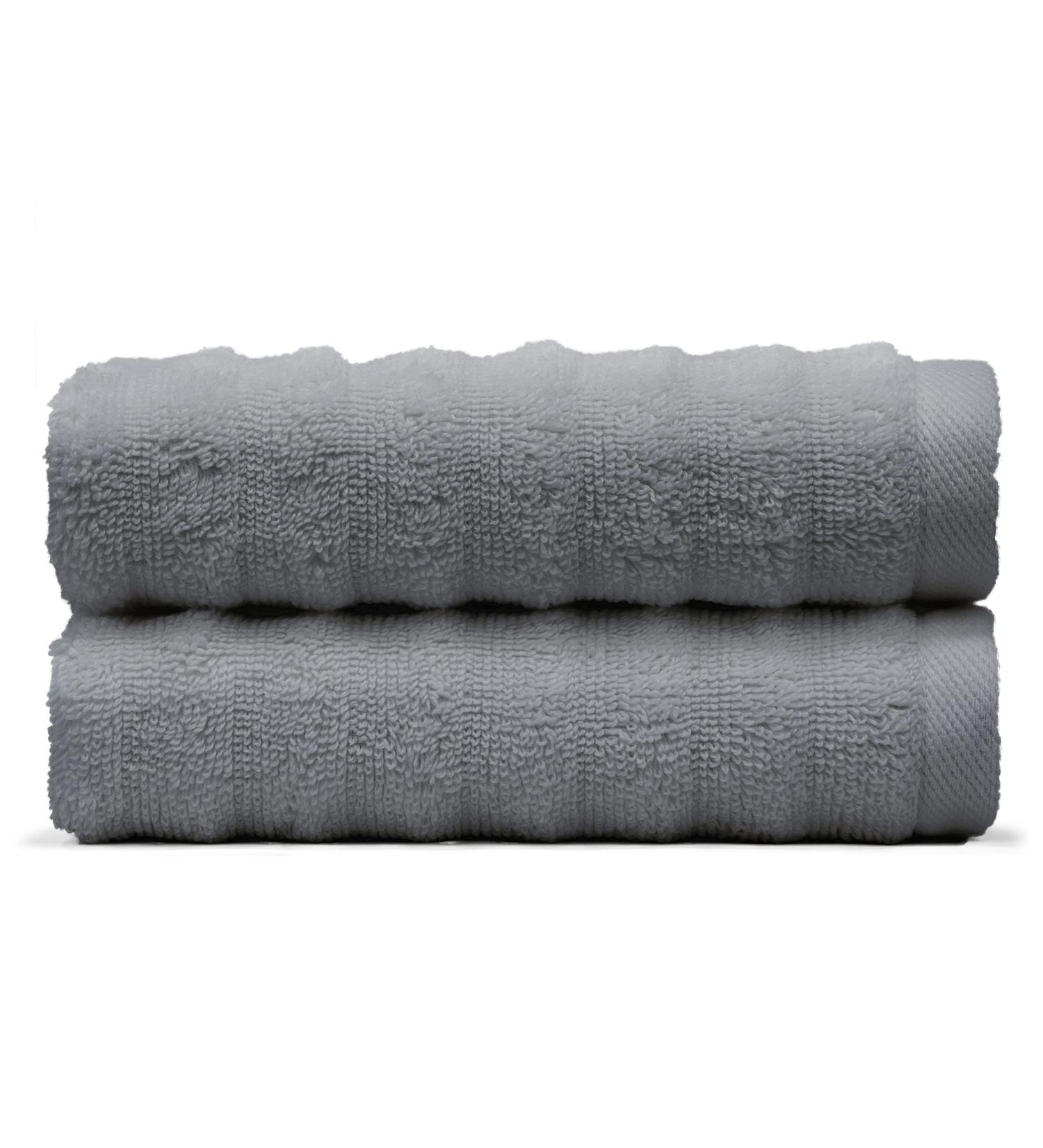2-Pack Classic Cotton Washcloth Towel Set - Ultra Soft & Absorbent - Grey - Buy Online on SooperMarket.com