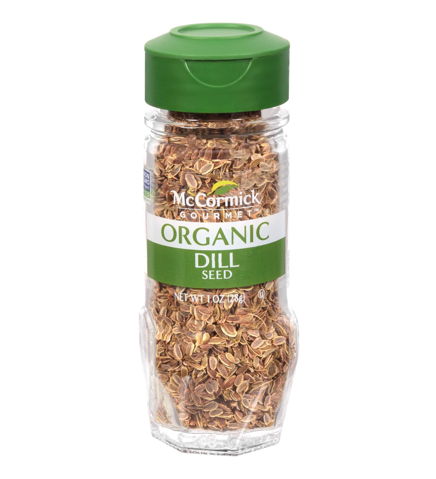 McCormick Gourmet Organic Dill Seed 1 oz - Premium Quality for Culinary Delights - Buy Online on SooperMarket.com