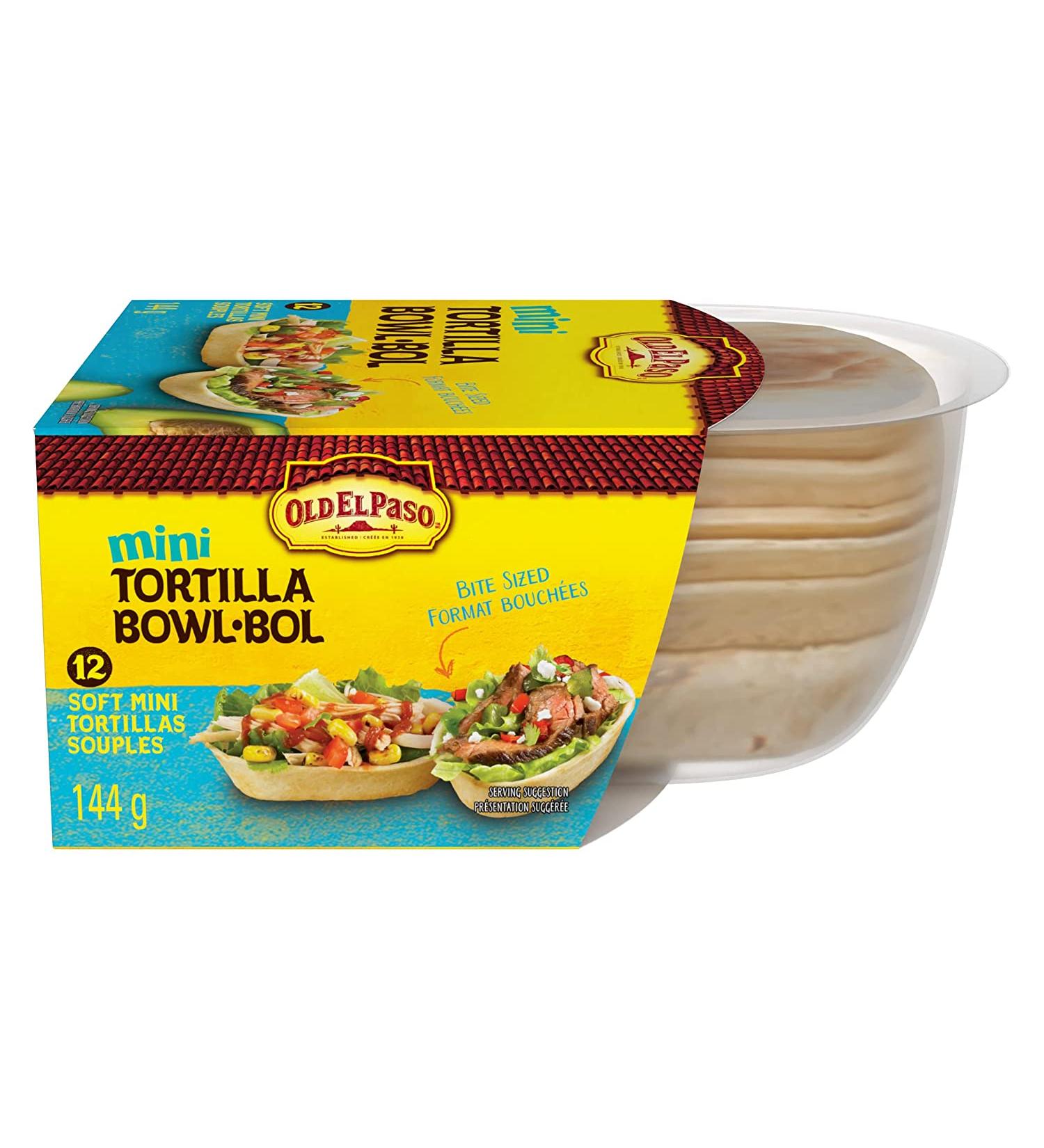 Old El Paso Mini Tortilla Bowls 144g/5.1 oz - Perfect for Nachos and Appetizers - Buy Online on SooperMarket.com