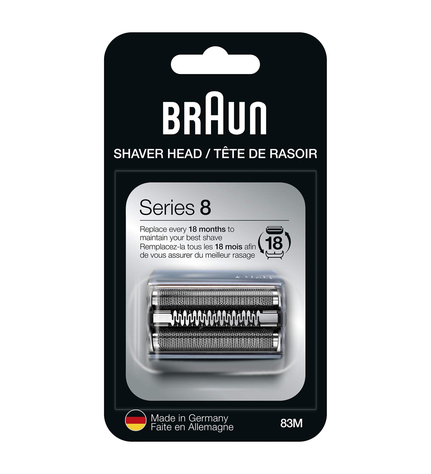 Braun Series 8 Electric Shaver Replacement Head - 83M - Compatible with 8370cc, 8340s, 8350s - Precision Blades for a Close Shave - Buy Online on SooperMarket.com