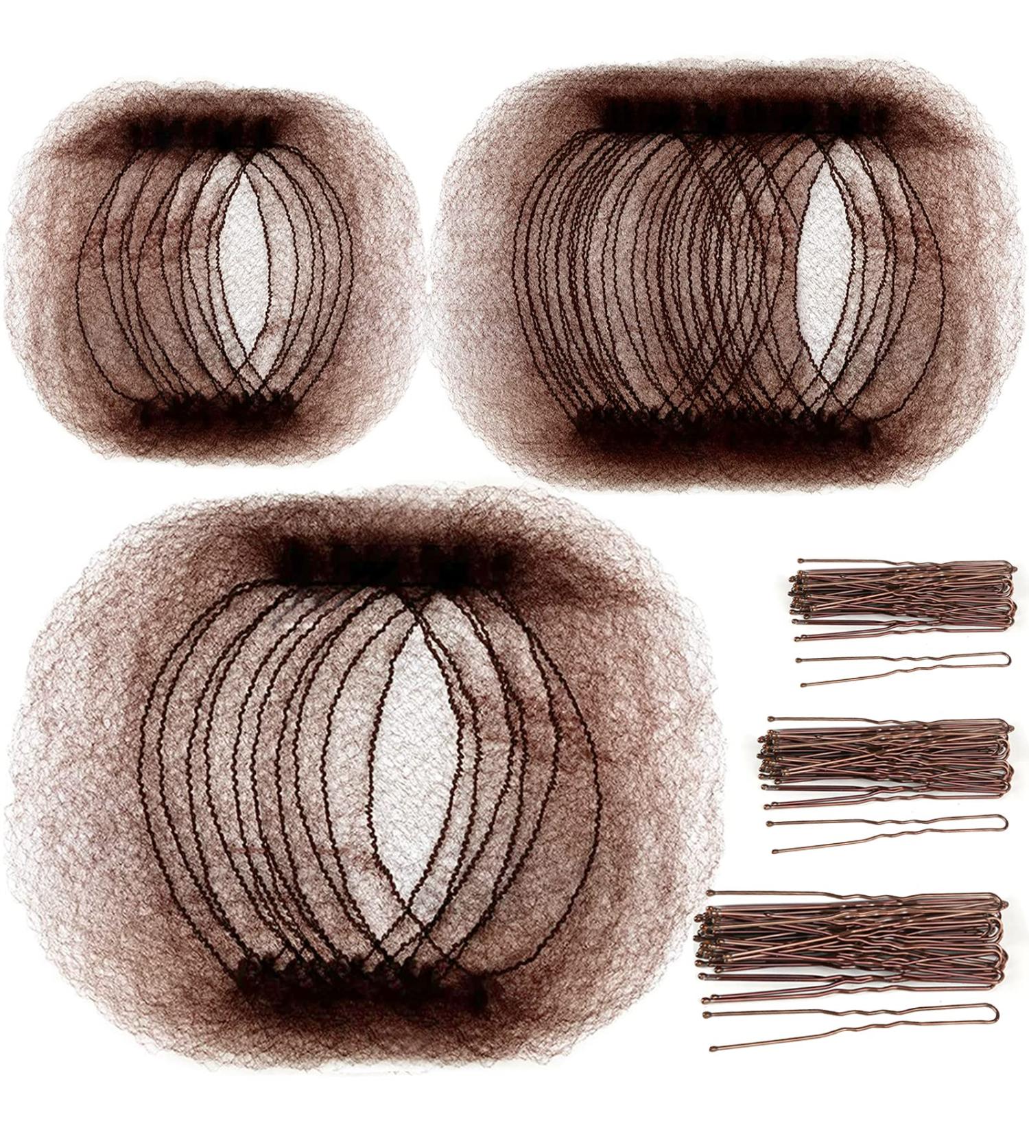 Teenitor 40pcs Invisible Hair Nets & 80pcs Bobby Pins for Ballet Recital - Brown - Buy Online on SooperMarket.com