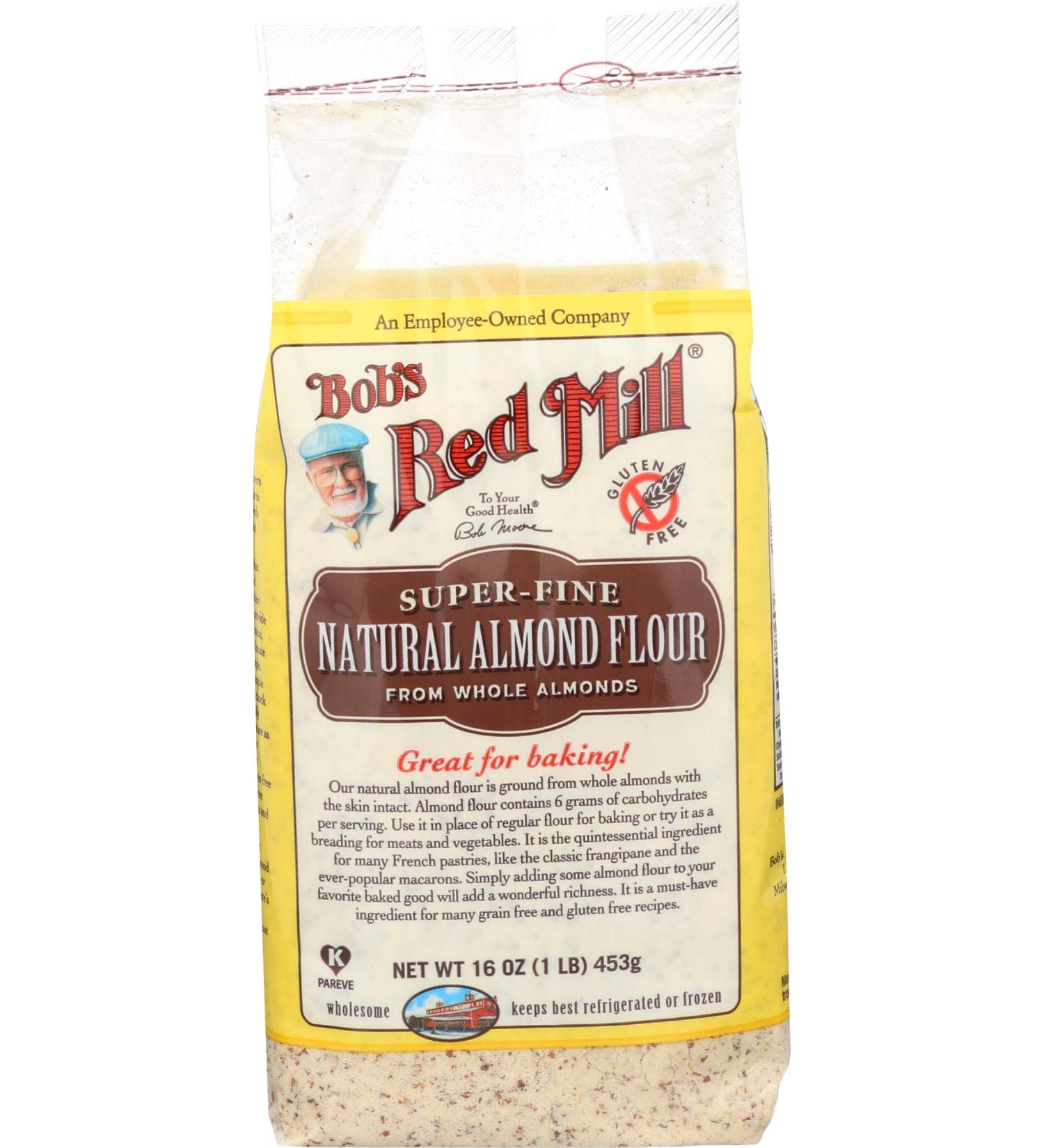 Bob's Red Mill Almond Flour 16 oz - Natural, Gluten-Free, 1 lb Pack - Buy Online on SooperMarket.com
