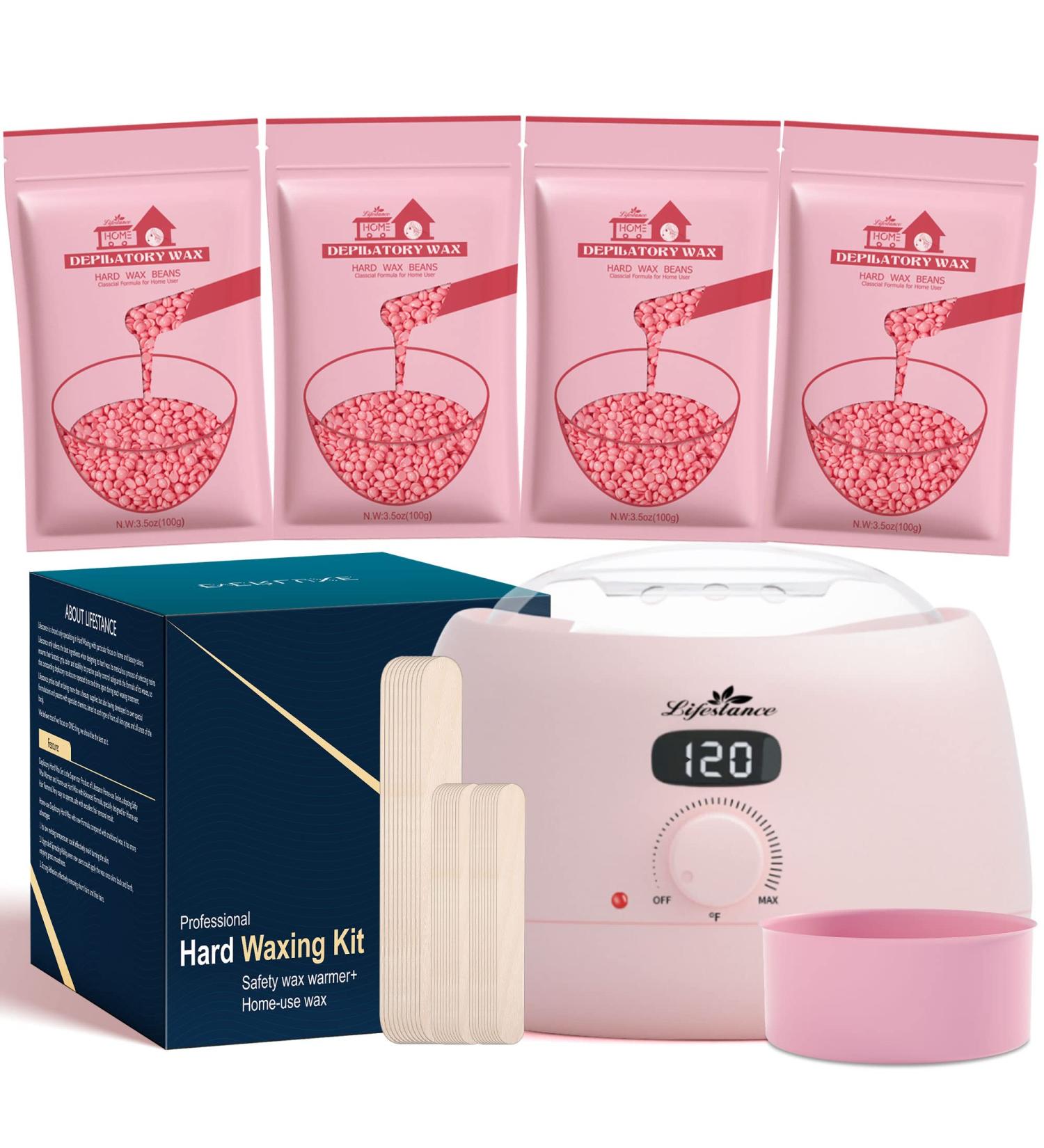 Lifestance Waxing Kit for Women - Professional 8min Heating Digital Wax Heater with 31 Accessories for Full Body Hair Removal - Buy Online on SooperMarket.com