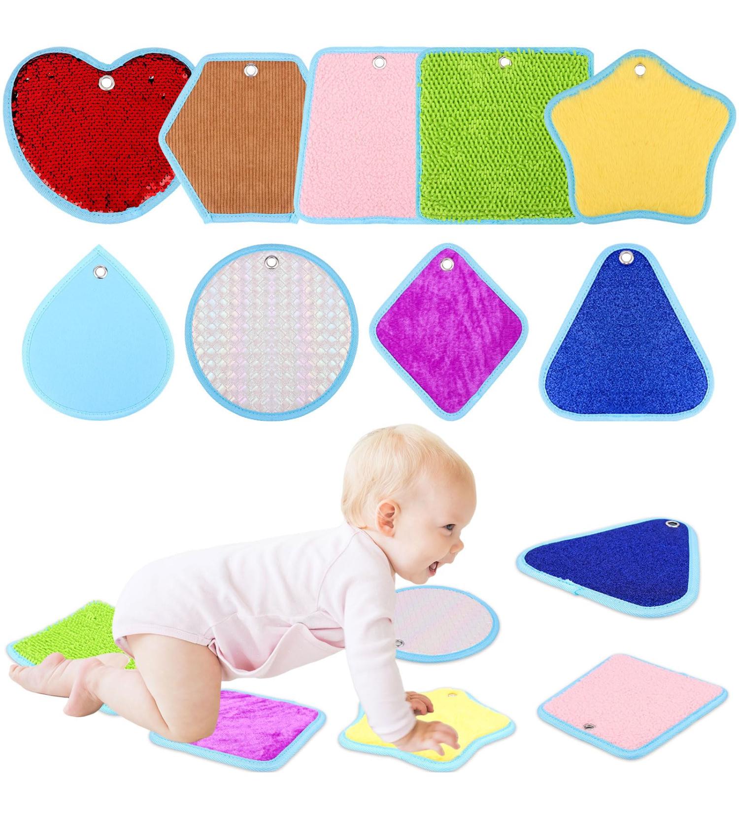 Sensory Mats Set - 9 Mini Textured Play Tiles for Tactile Educational Exercise - Buy Online on SooperMarket.com