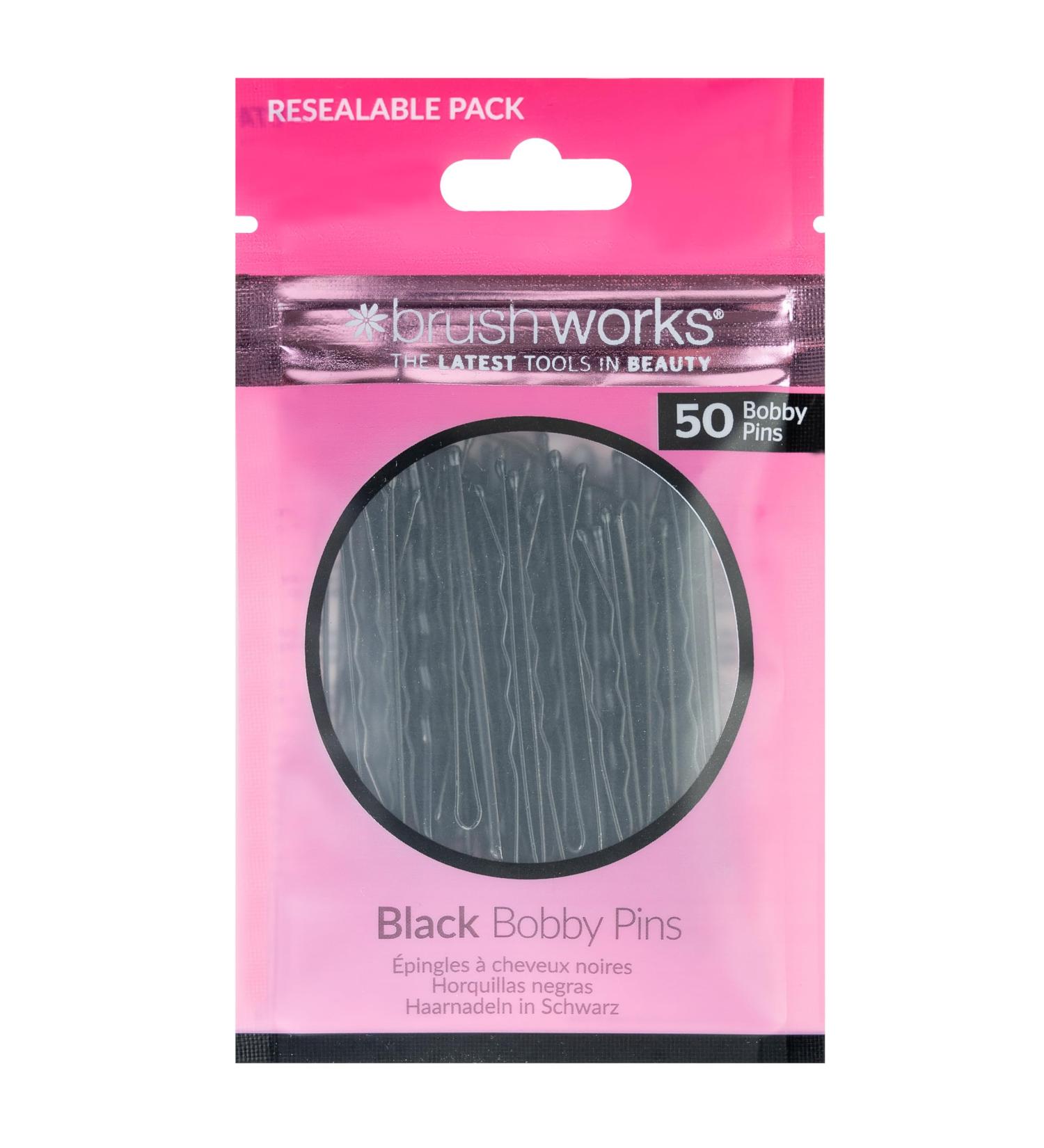 Brushworks Black Bobby Pins - 50 Pieces - Buy Online on SooperMarket.com