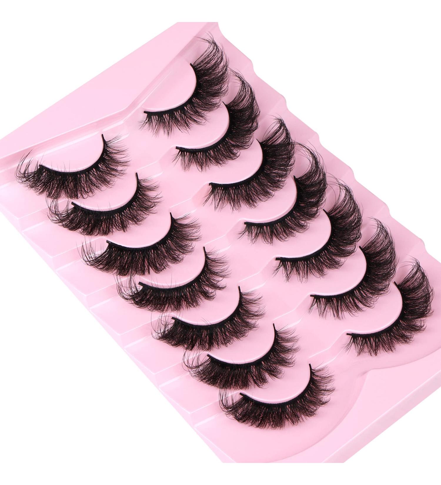 Ruairie 20MM 8D Dramatic Fluffy False Eyelashes Pack - 7 Pairs Wispy Cat Eye & Fox Eye Lashes - Buy Online on SooperMarket.com