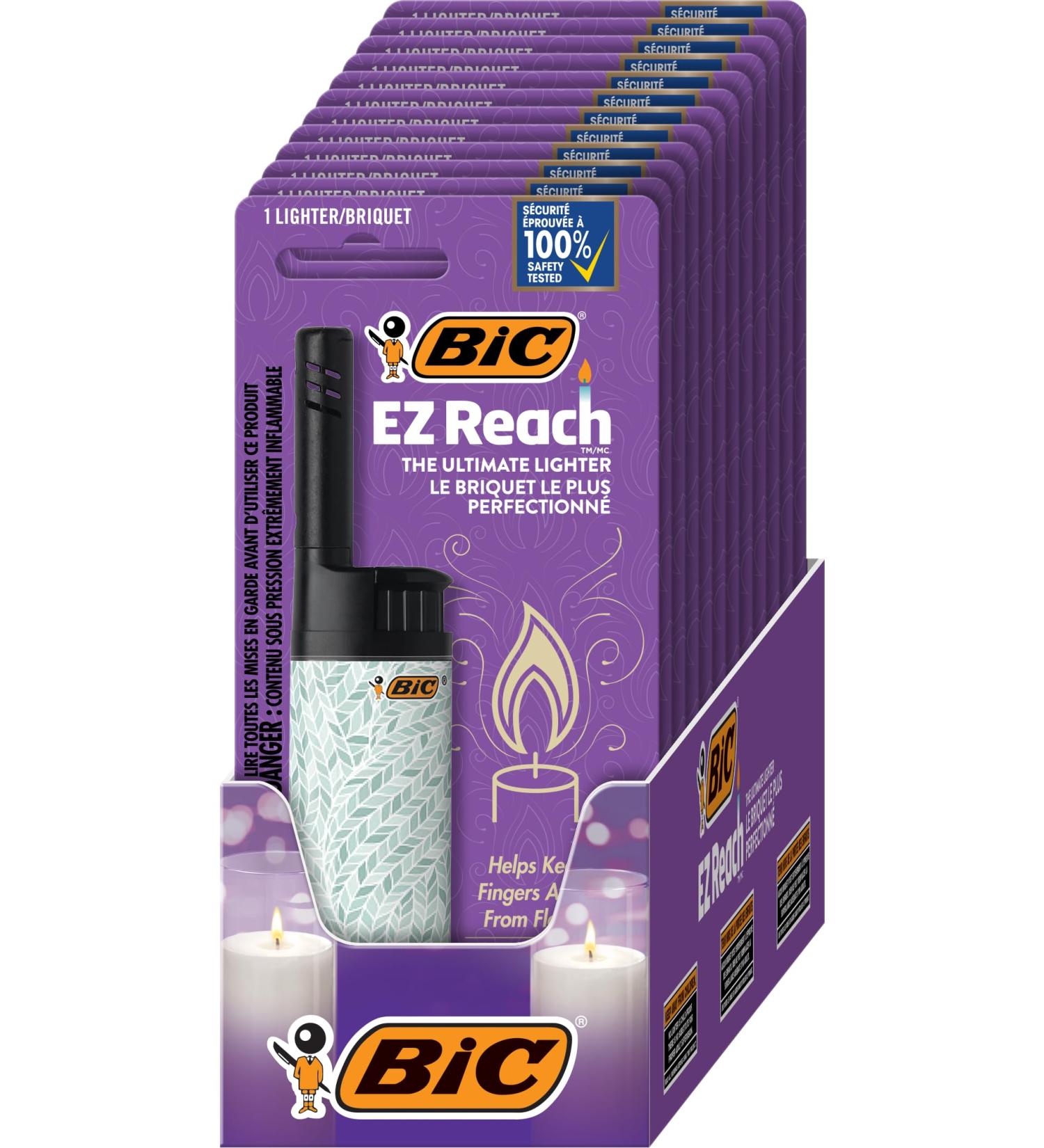 BIC EZ Reach Candle Lighter The Ultimate Lighter with Wand for Candles Home Decor Designs 12-Pack Of 1-Count Lighters - Buy Online on SooperMarket.com