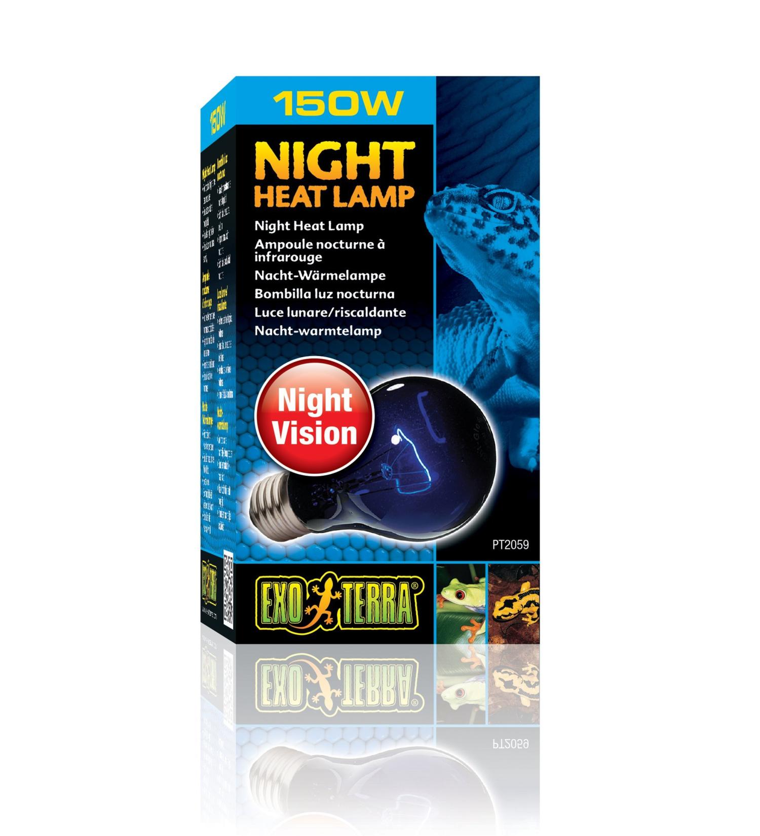 Exo Terra Night Heat Lamp 150W - Efficient Heat Source for Reptiles and Amphibians - Buy Online on SooperMarket.com