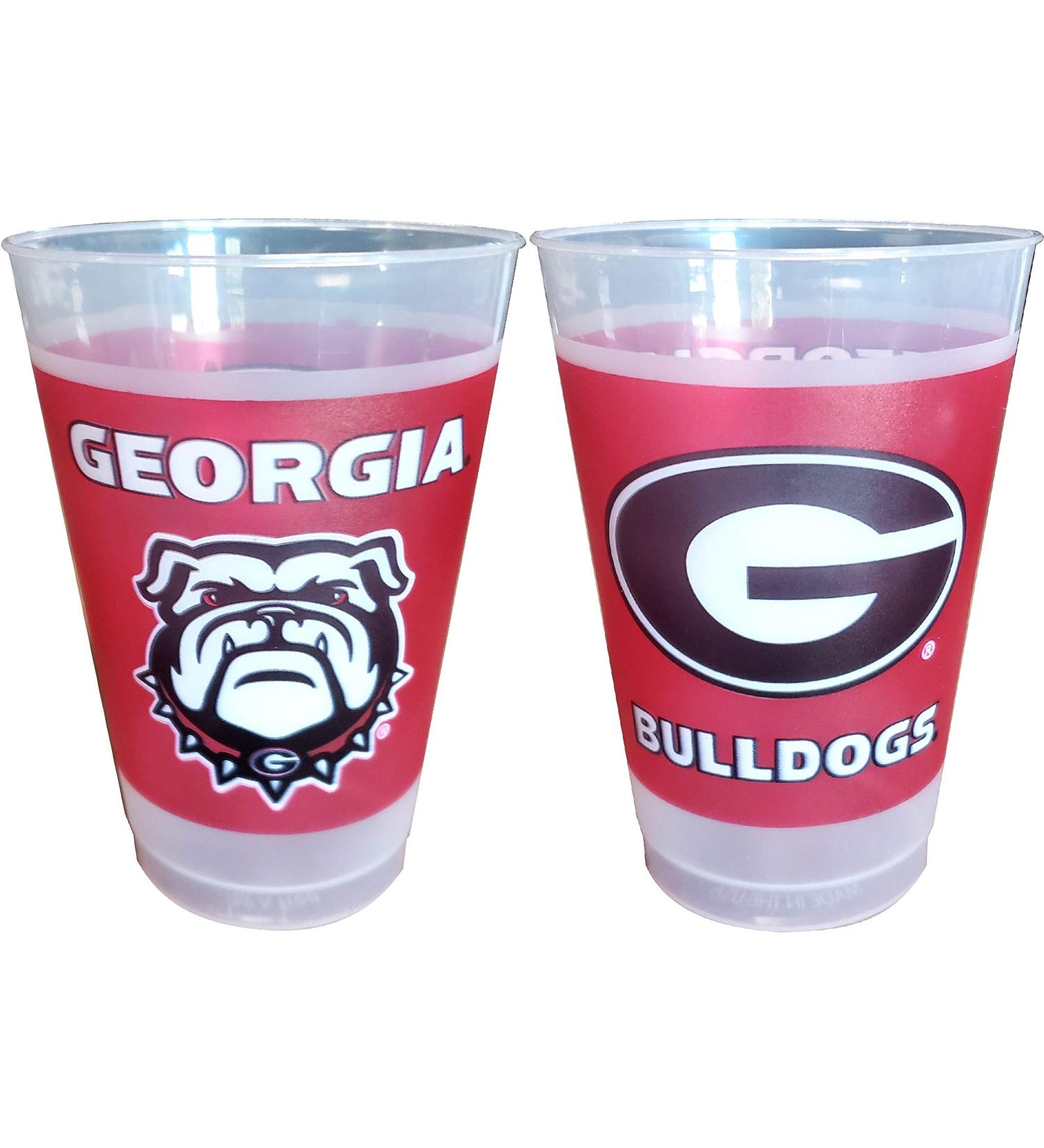 Westrick Georgia Bulldogs 14 oz. Frosted Cups - 25 per set, Red and Black