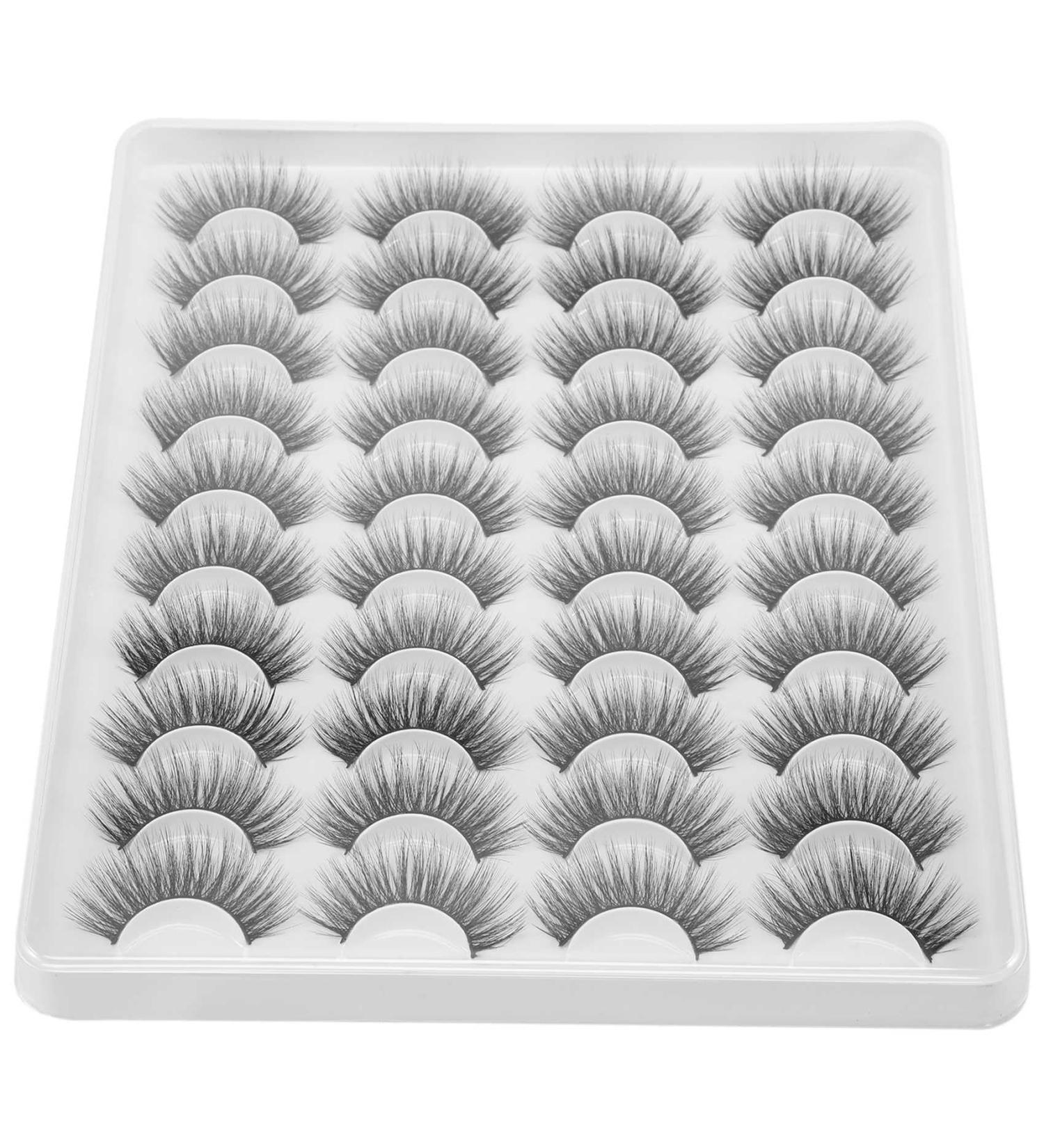 AIDIRui 20 Pairs 3D Chemical Fiber Lashes Natural False Eyelashes Dramatic Volume Lashes Makeup Extension Eyelashes - Buy Online on SooperMarket.com