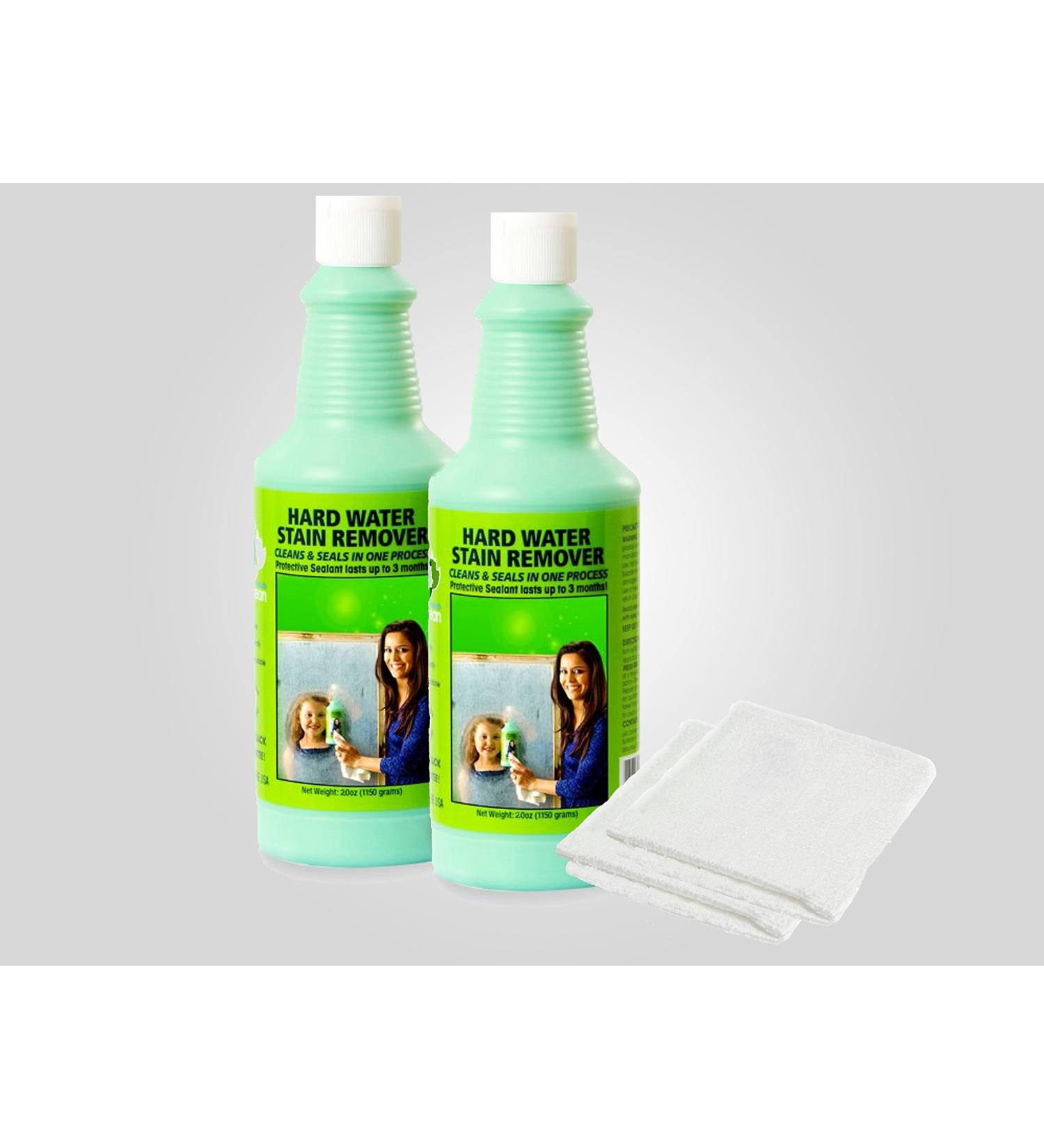BIO-CLEAN 40 oz. (2) Hard Water Stain Remover combo PLUS Magic Cloth