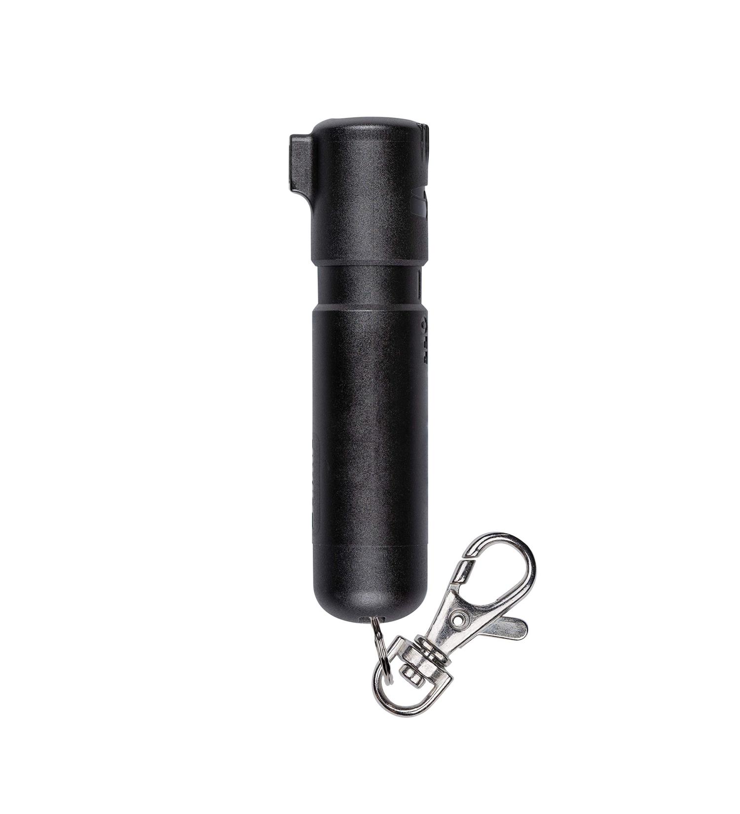 SABRE Mighty Discreet Pepper Spray - Ultra-Compact Design - 16 Bursts - 12-Foot Range - UV Marking Dye - Key Chain - Black - Buy Online on SooperMarket.com