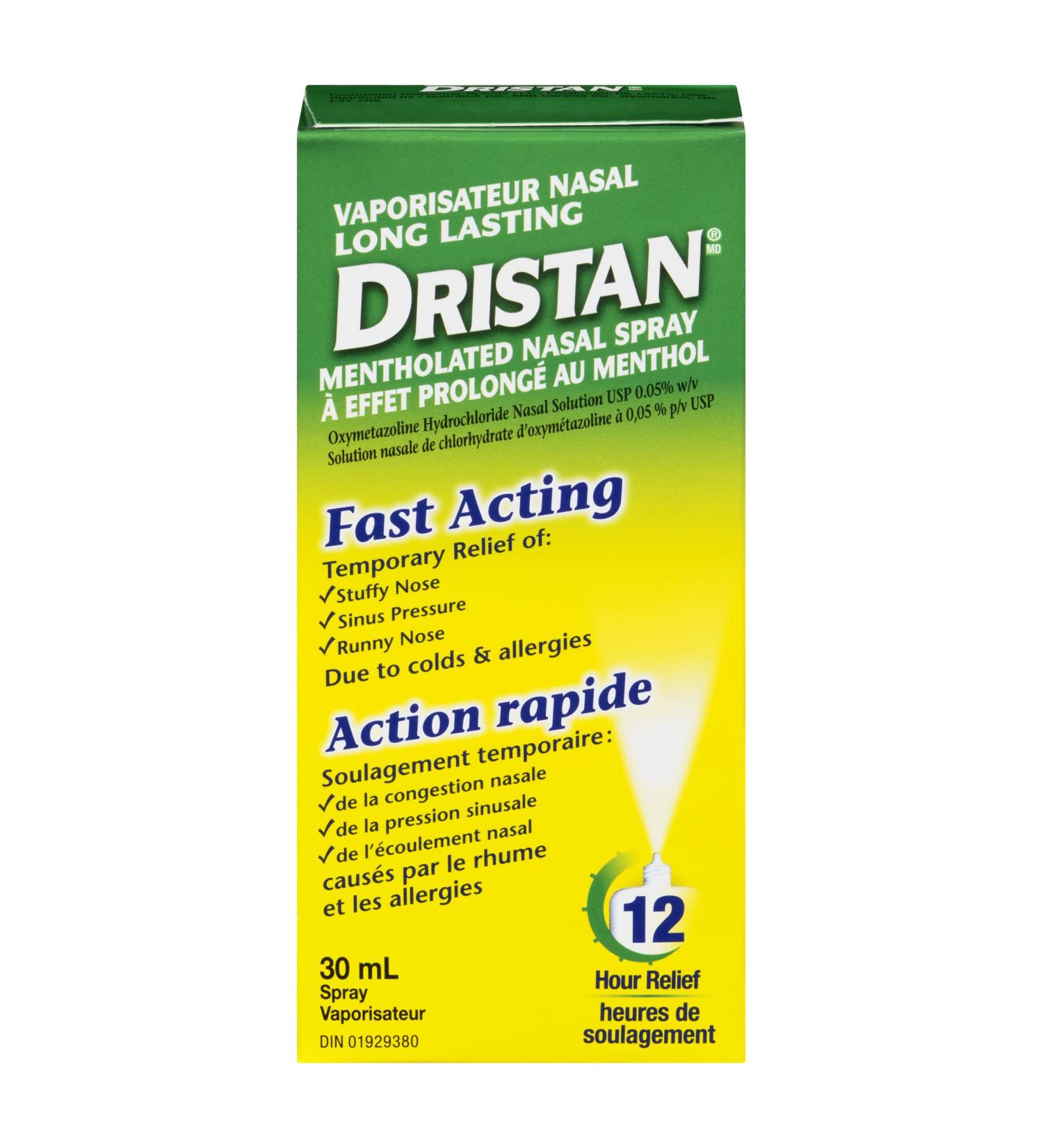 Dristan Long Lasting Menthol Spray 30ml Clear