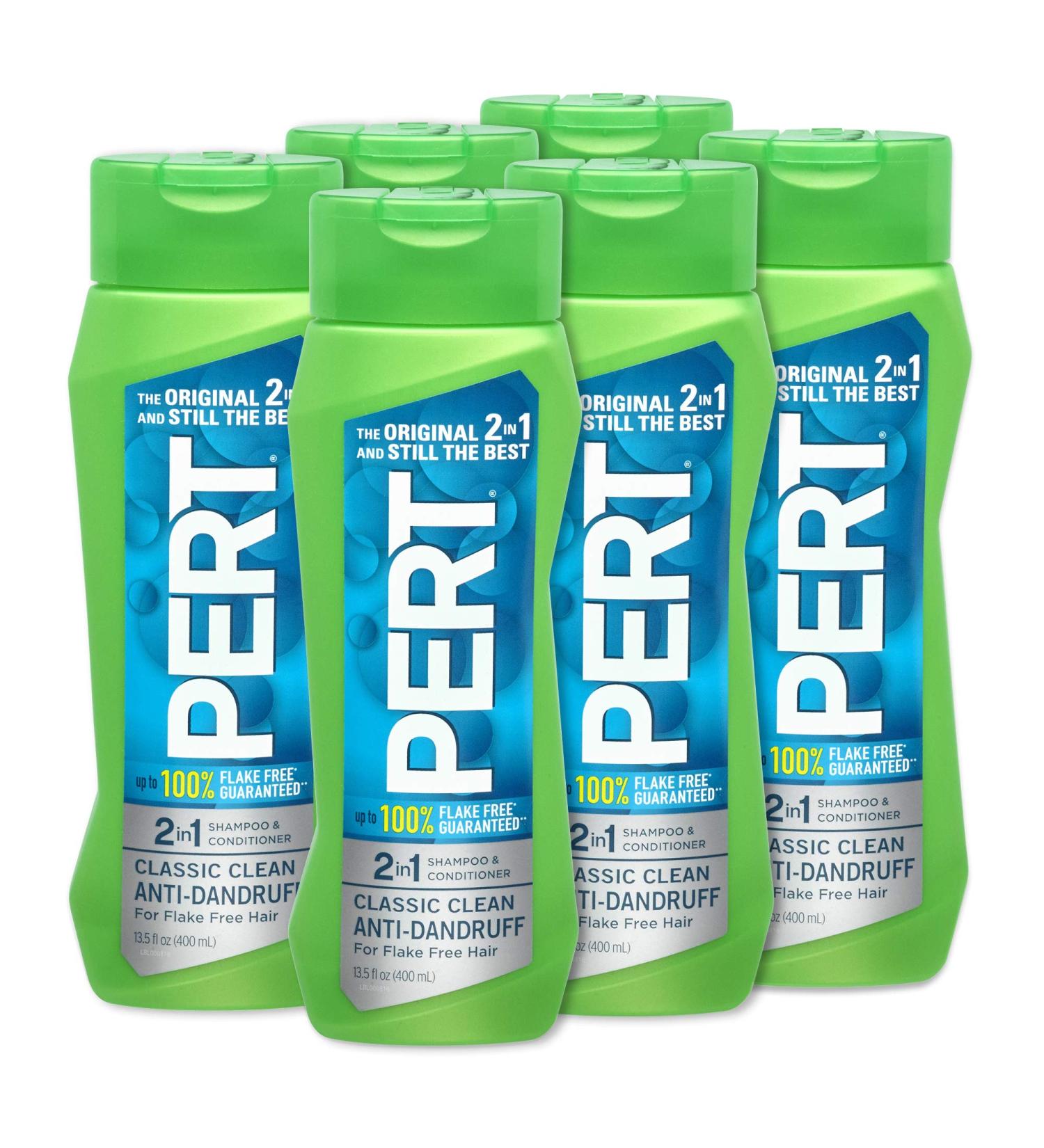 Pert 2 in 1 Anti-Dandruff Shampoo and Conditioner 13.5 fl. oz (Pack of 6) - Best for Dandruff Control and Hair Care - Buy Online on SooperMarket.com