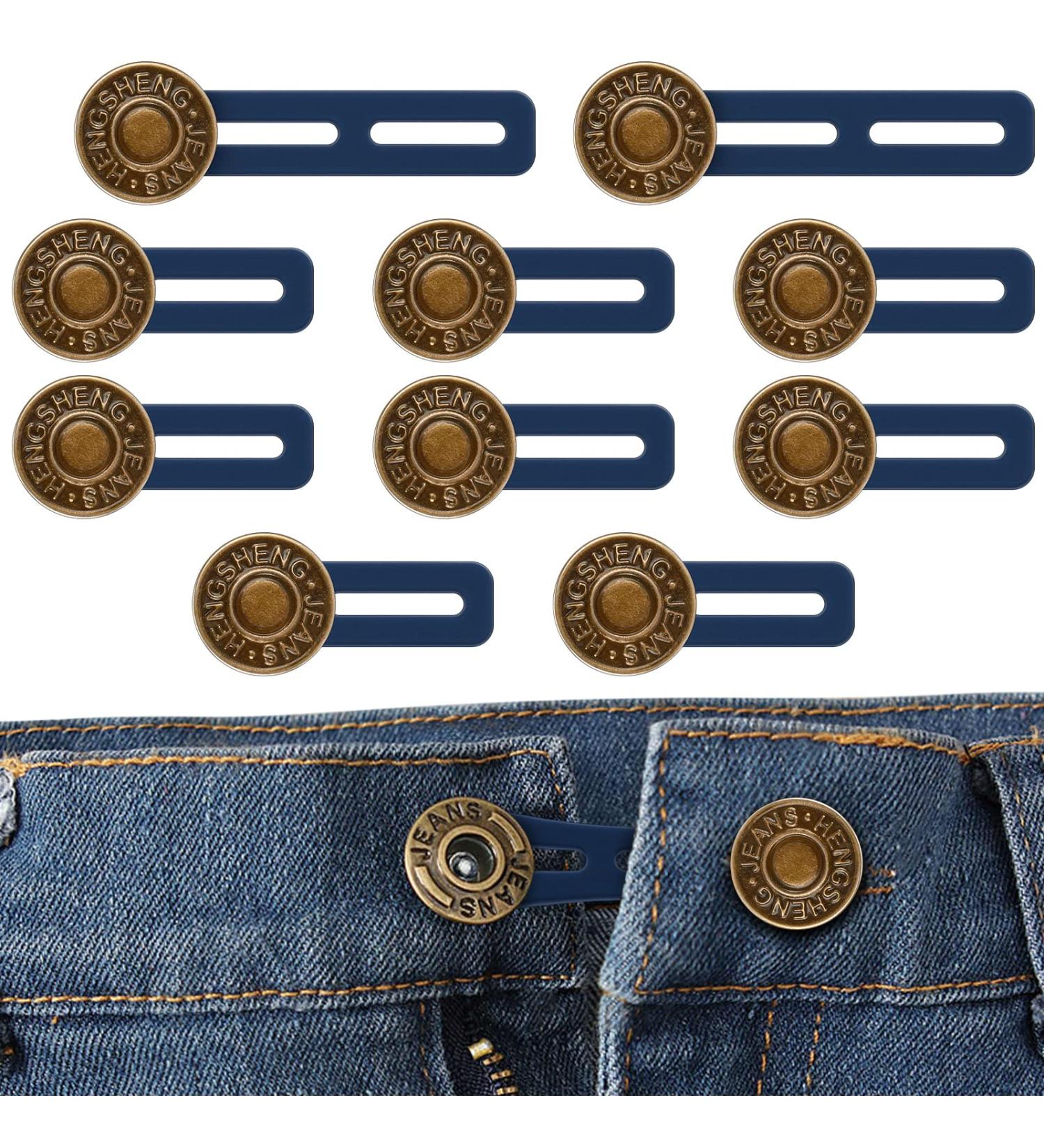 10PCS Button Extenders for Trousers - Waist Extenders for Men & Women | Jeans & Trouser Waistband Extender Set - Buy Online on SooperMarket.com