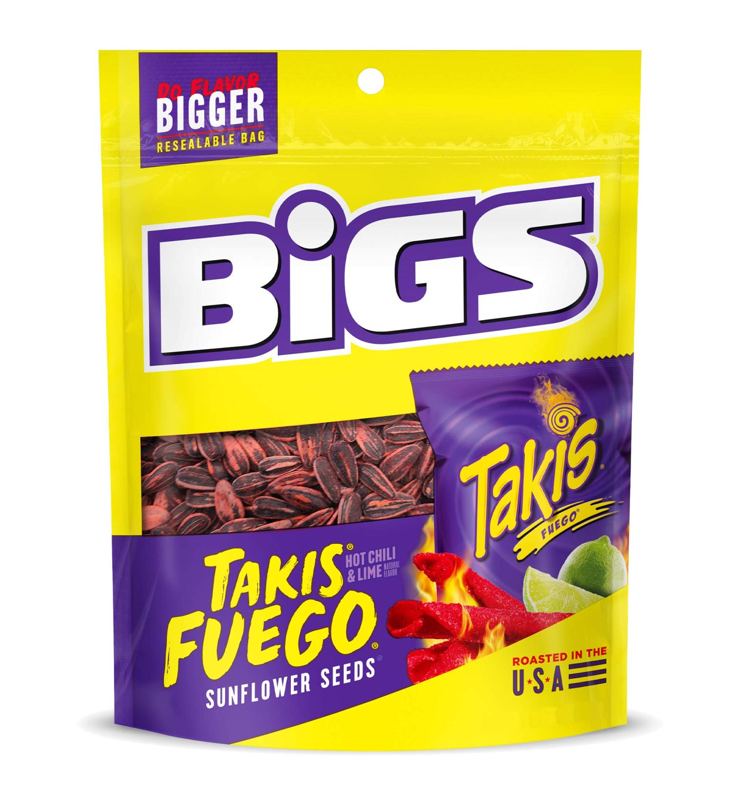 BIGS Takis Fuego Sunflower Seeds 5.35 oz. (Pack of 8) | Hot Chili Lime Flavor | Keto Friendly Snack - Buy Online on SooperMarket.com