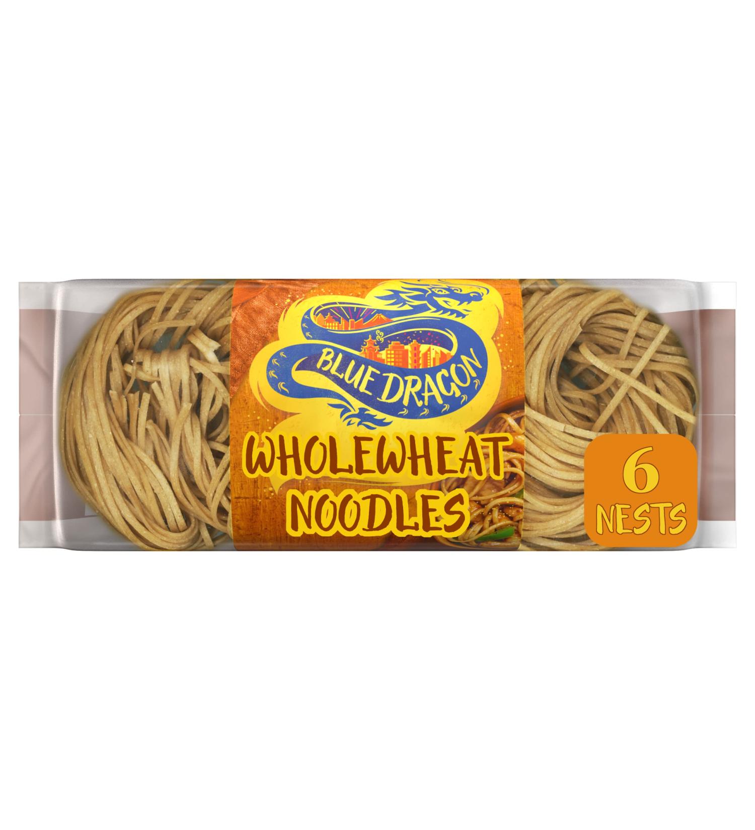 Blue Dragon Whole Wheat Noodles 300g - Authentic Asian Noodles for Healthy Cooking - Buy Online on SooperMarket.com