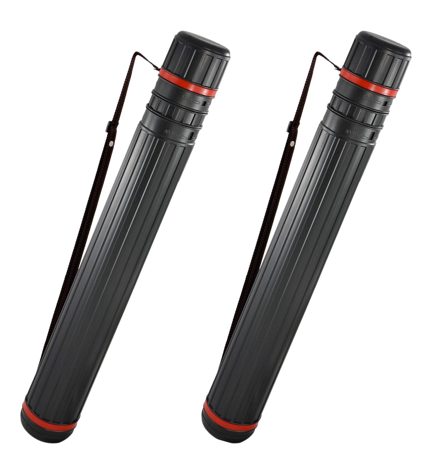 MyGift Heavy Duty Black Plastic 45 Inch Expanding Document Tube  Jumbo Poster Tube with Strap  Set of 2 - Buy Online on SooperMarket.com