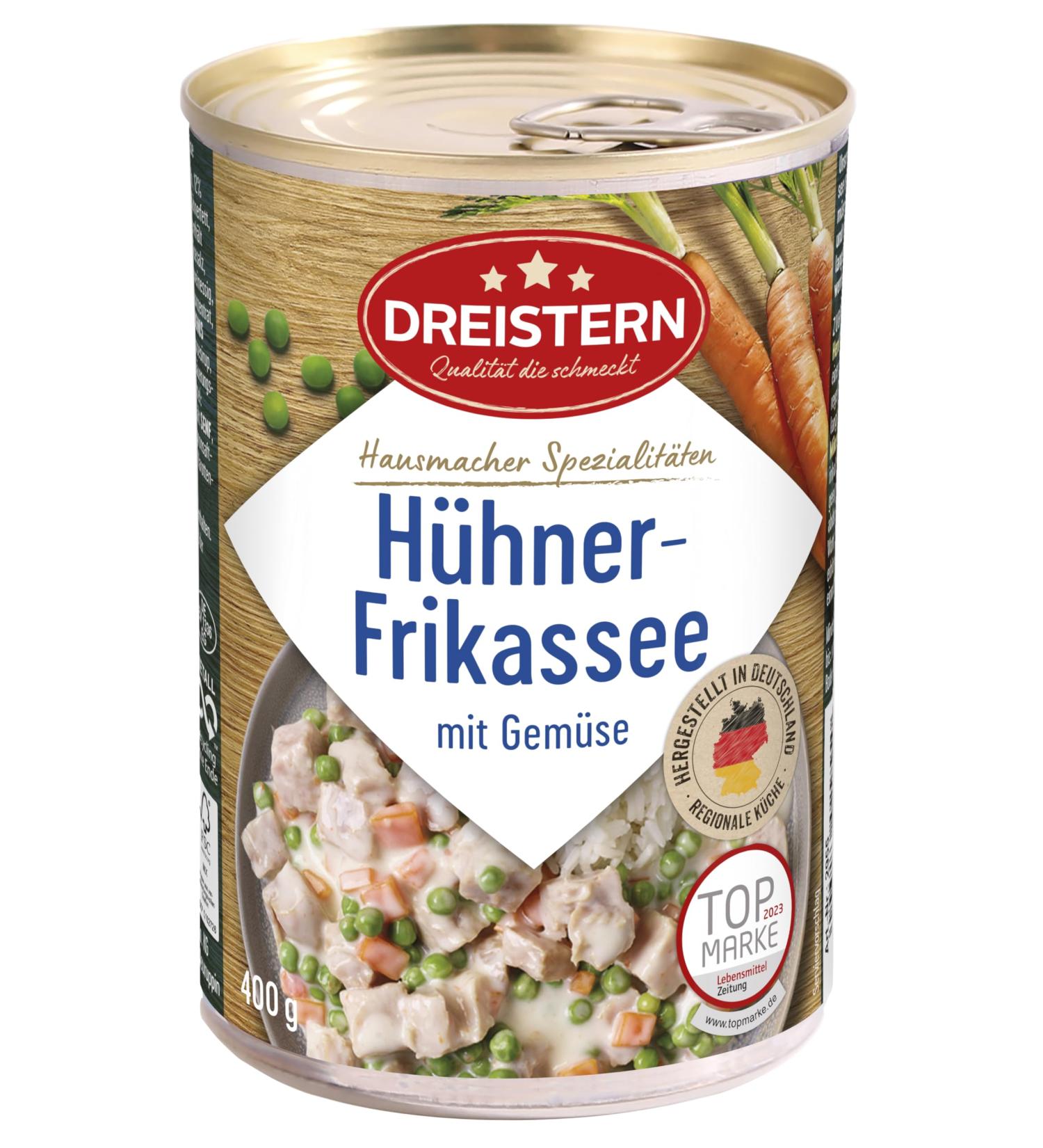 Dreistern Chicken Fricassee with Tender Vegetables - 400g Ringpull Can | Premium Quality International Shipping - Buy Online on SooperMarket.com