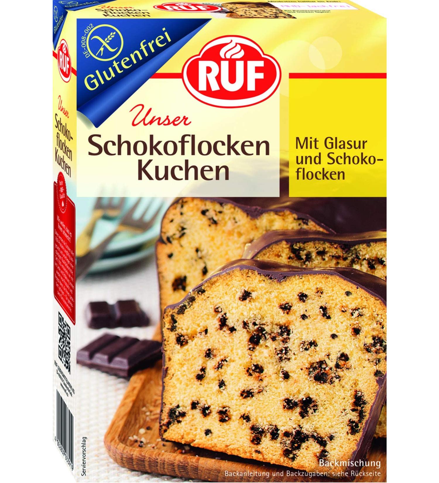 Buy Gluten-Free Chocolate Flake Cake | Fluffy Cocoa Glaze & Chocolate Pieces | Perfect for Celiac Disease | 8 x 455g Pack - Buy Online on SooperMarket.com