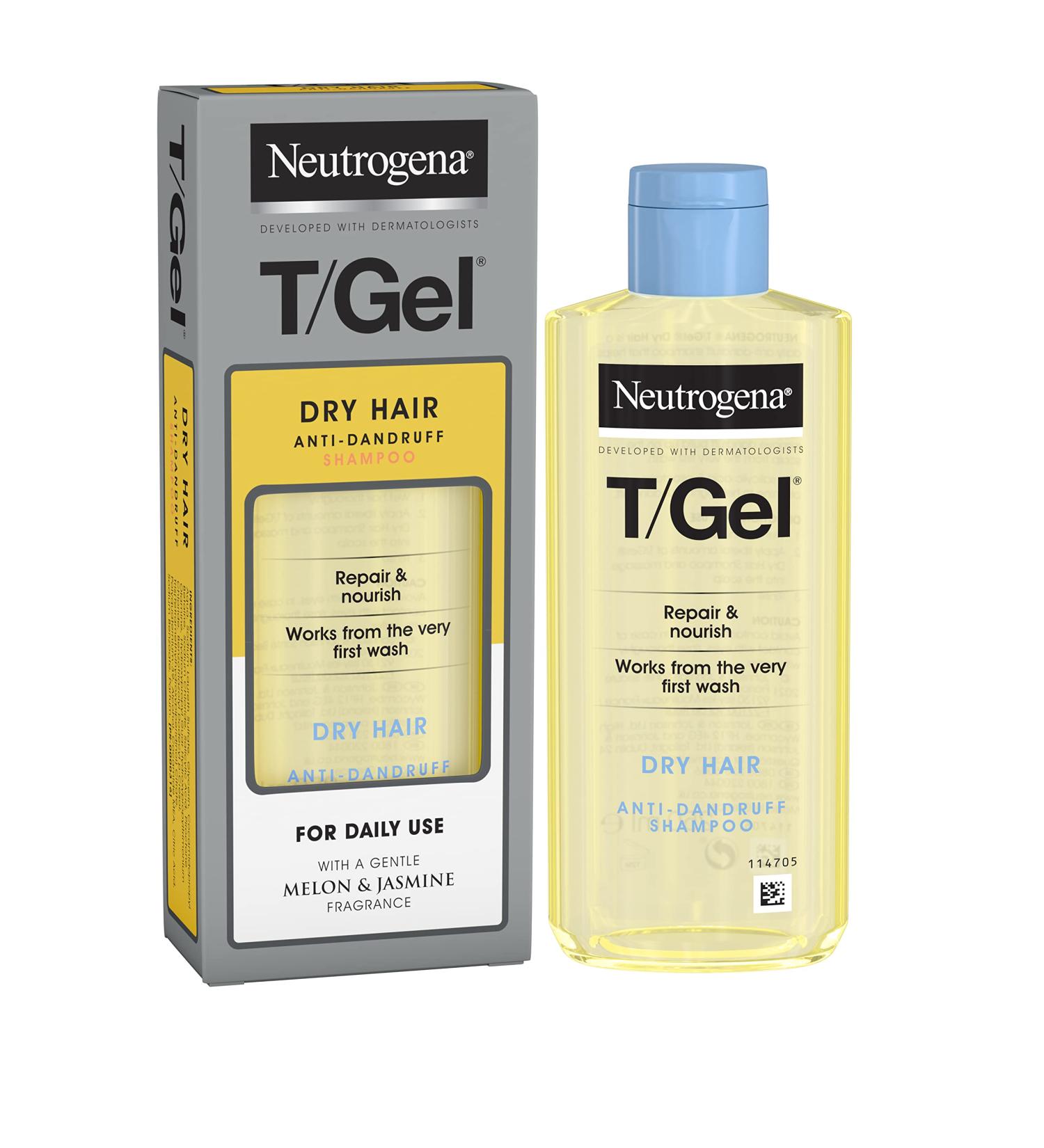 Neutrogena T/Gel Anti-Dandruff Shampoo Dry Hair Mix Jasmine 250 ml - Pack of 1 - Buy Online on SooperMarket.com