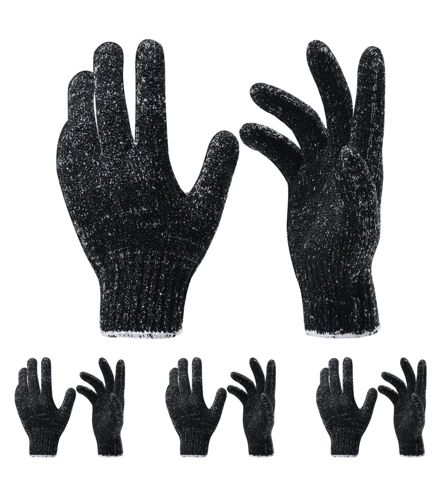 Exfoliating Shower Gloves - 4 Pairs (8 Pcs) Premium Body Scrubber for Spa, Massage & Dead Skin Removal - Deep Cleaning Black - Buy Online on SooperMarket.com