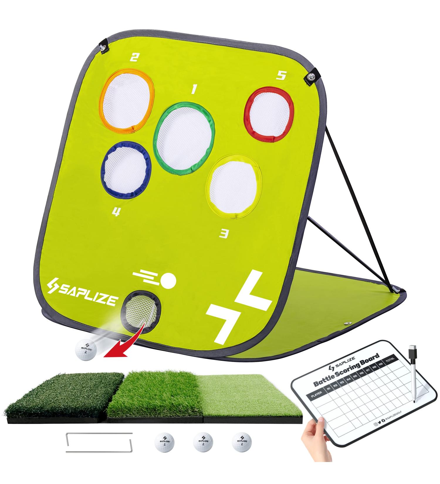 SAPLIZE Golf Chipping Net - Auto-Return Design for Precision Practice | Improve Short Game Accuracy and Swing Technique - Buy Online on SooperMarket.com