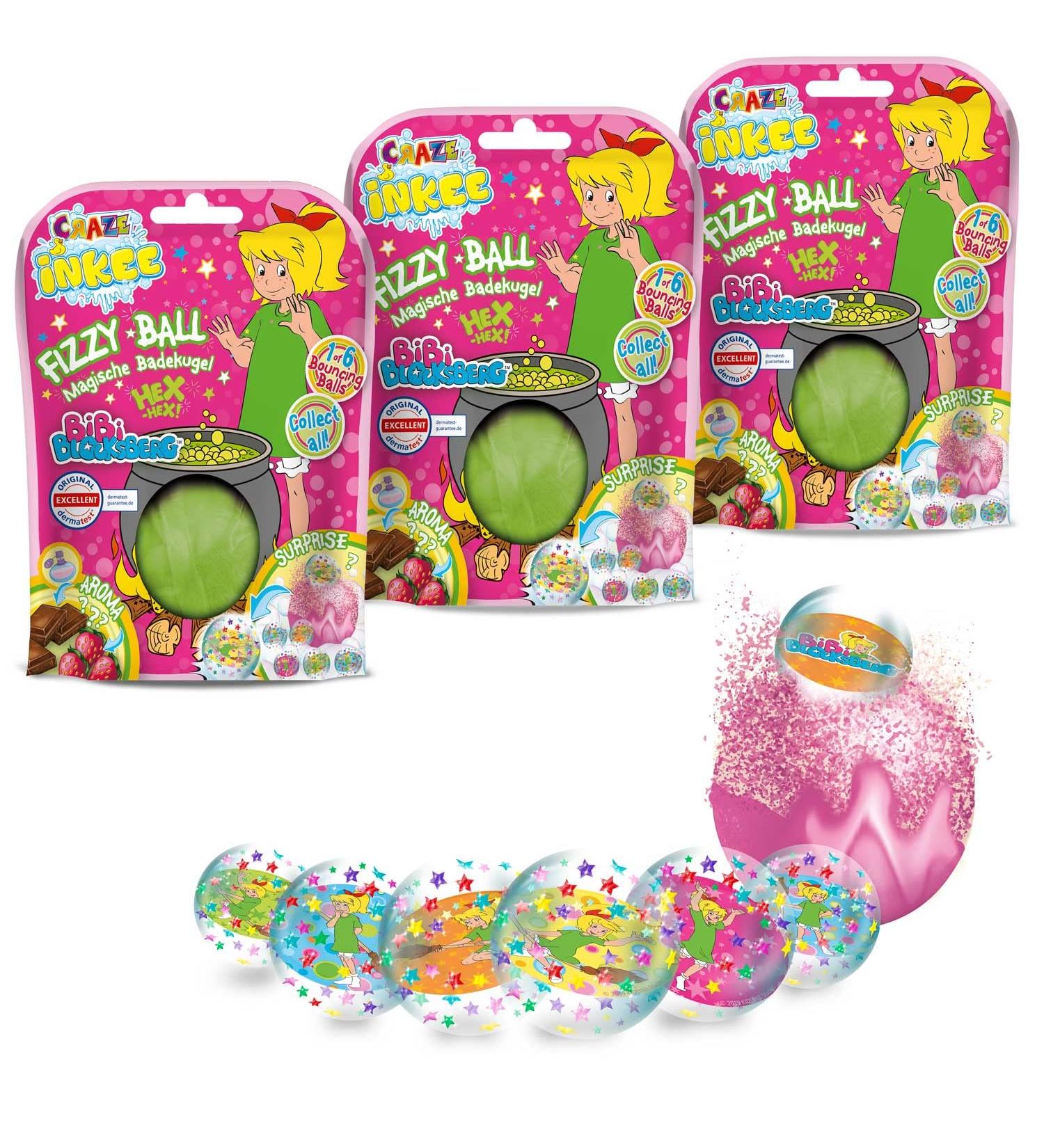 Buy Inkee Bibi Blocksberg Bathing Bombs | 3 Magical Surprise Childrens Bath Bombs | Fun with Bibi Blocksberg Flummis Globally - Buy Online on SooperMarket.com