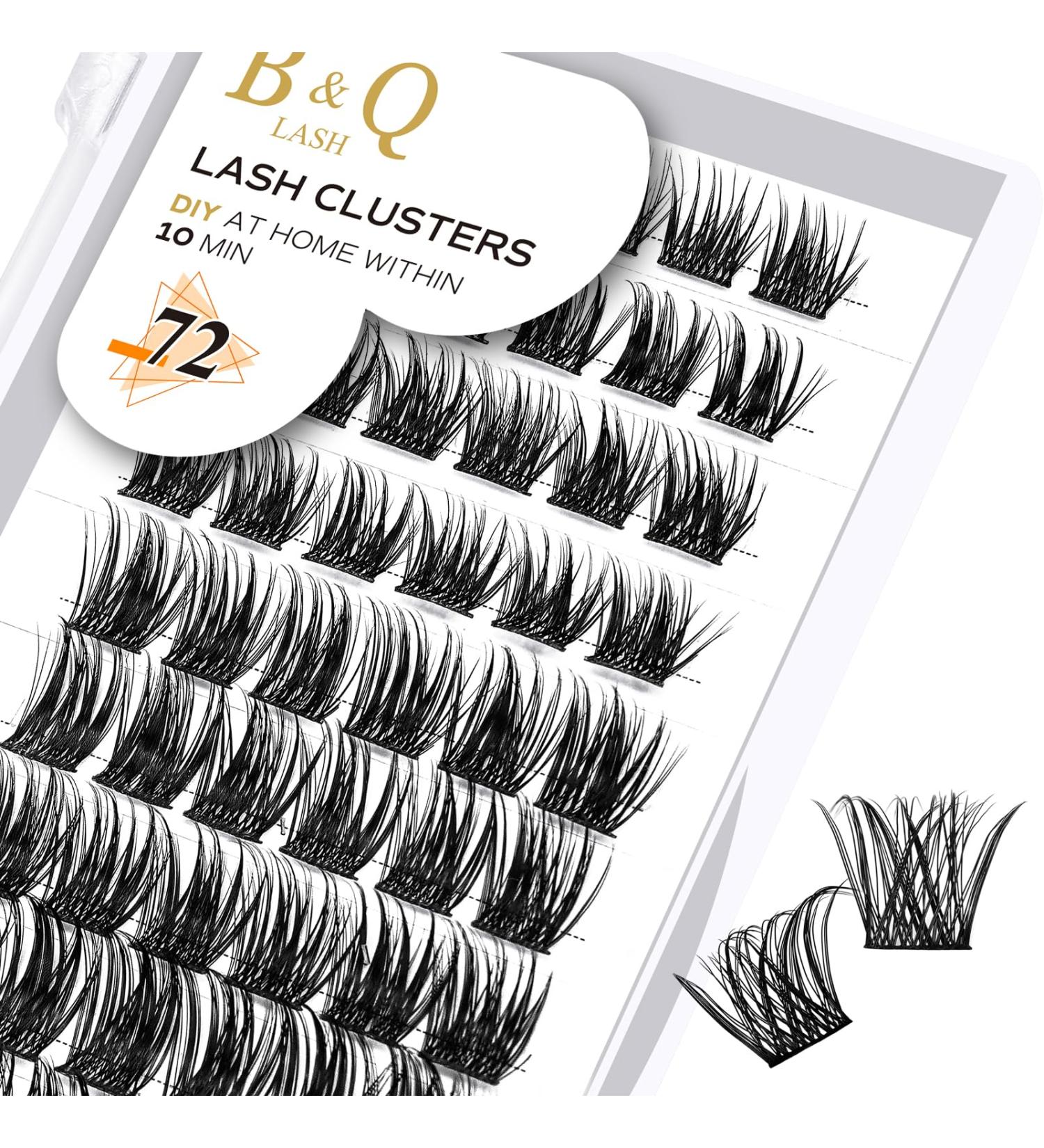 D-14mm B09 Cluster Lashes - 72 Clusters DIY Individual D Curl Soft Fluffy Eyelash Extensions - Buy Online on SooperMarket.com