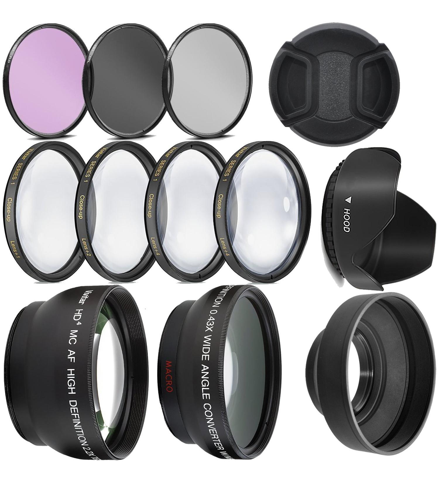 Ultimate Lens Kit for Canon EOS M6 Mark II, M50, M50 Mark II, M200 & Fuji X100V - 7pc 49mm Filter Set + Wide Angle & Telephoto Lens - Buy Online on SooperMarket.com