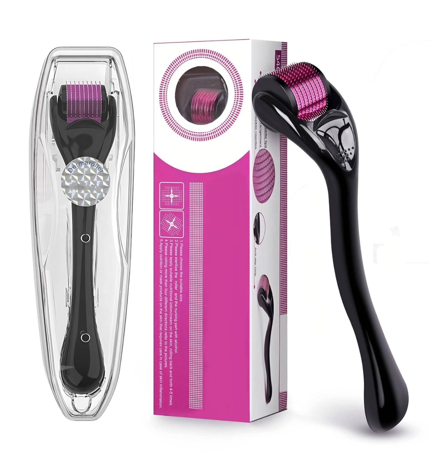 0.75mm Derma Roller for Hair Growth Women and Men Scalp Dermaroller for Skin Care Skin Rejuvenation Scar Removal 540 Titanium Microneedling Face Toning Device for Skin (DERMA 0.75 MM) - Buy Online on SooperMarket.com