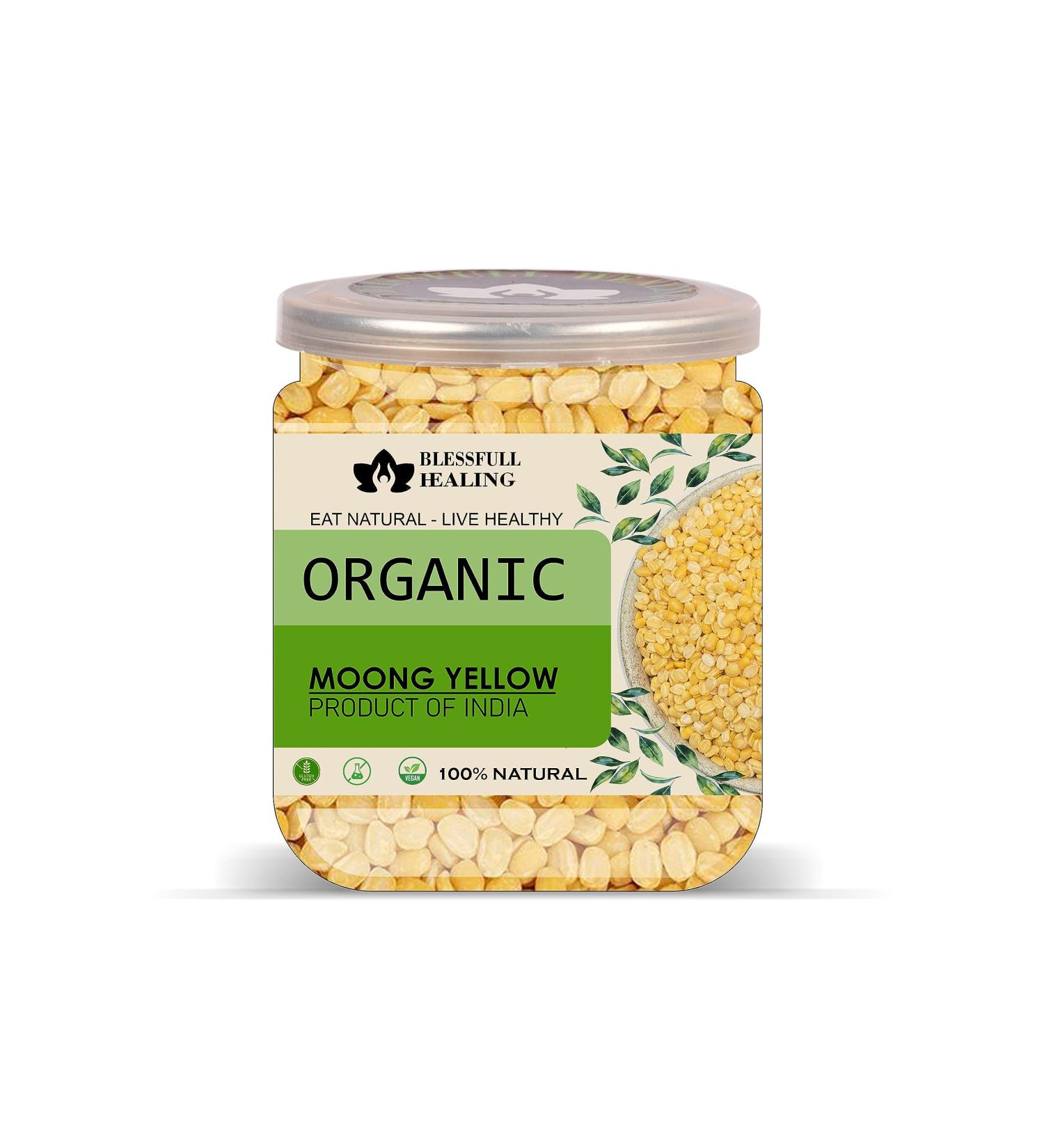 Blessfull Healing Organice Moong Yellow 2 lb (907 Gram) - Buy Online on SooperMarket.com