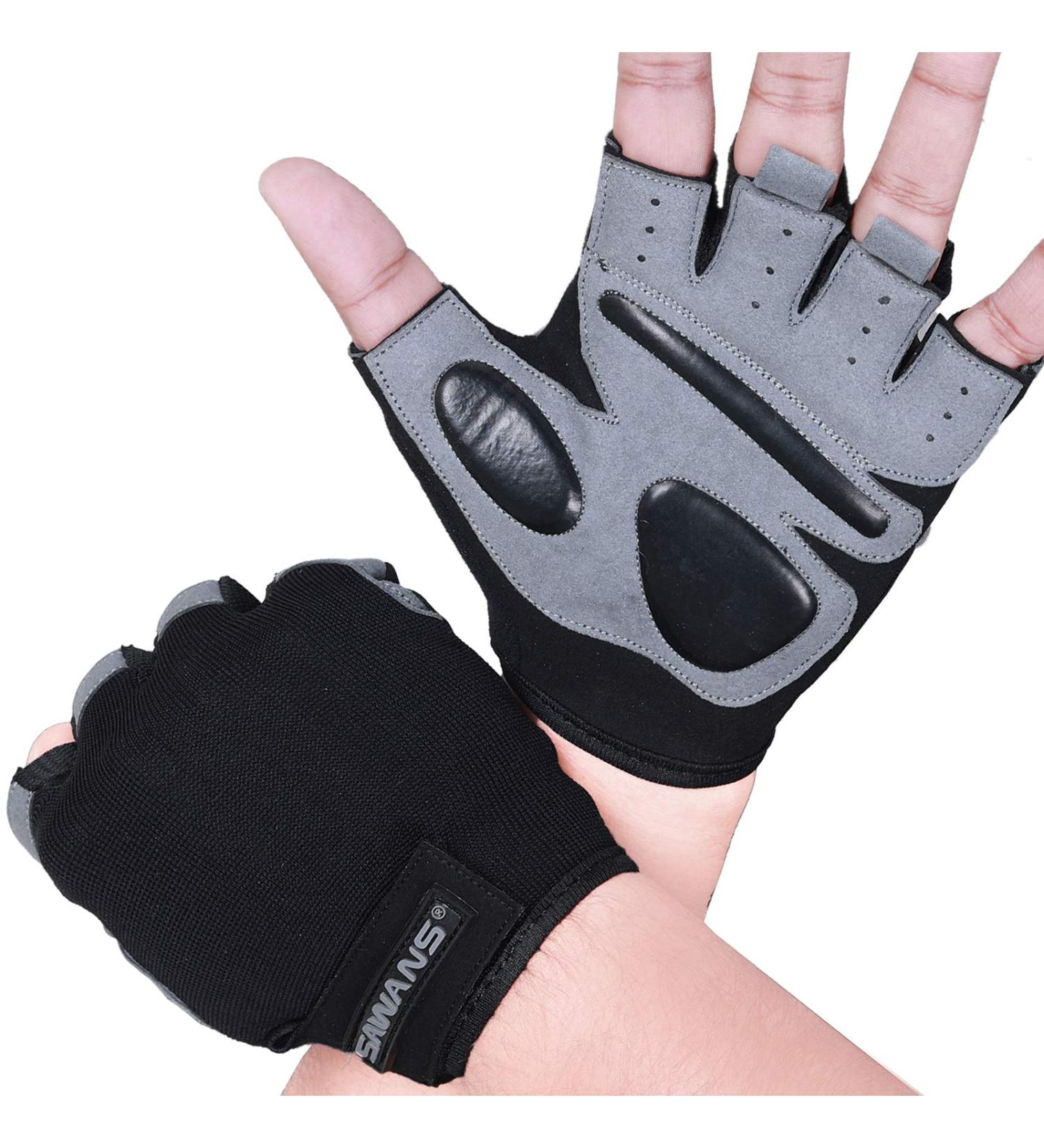 Sawans Gym Workout Gloves for Men and Women | Breathable Weight Lifting Gloves with Wrist Support | Padded for Deadlifts & Pull Ups | Medium Size - Buy Online on SooperMarket.com